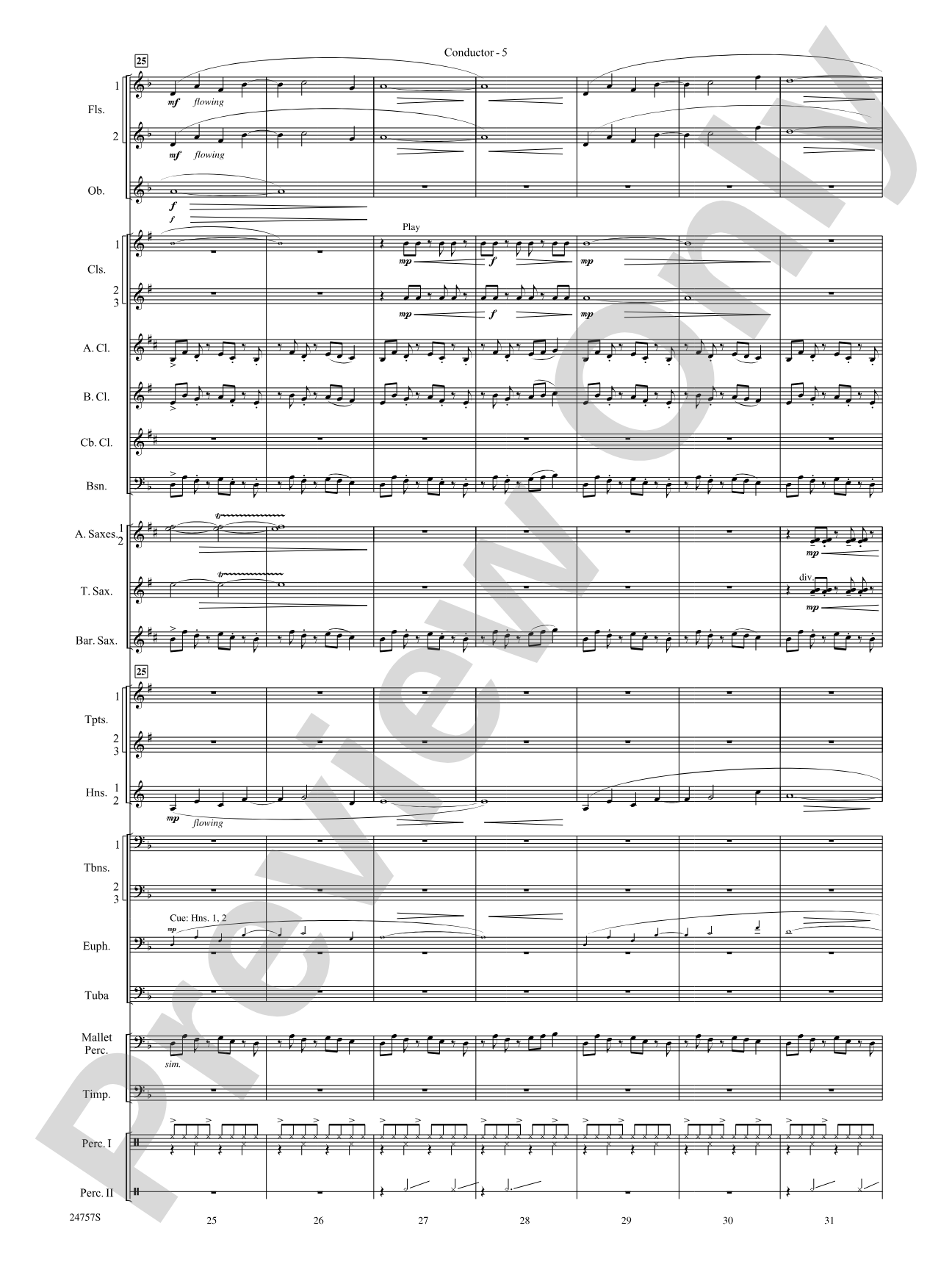 Currents: Concert Band Conductor Score & Parts