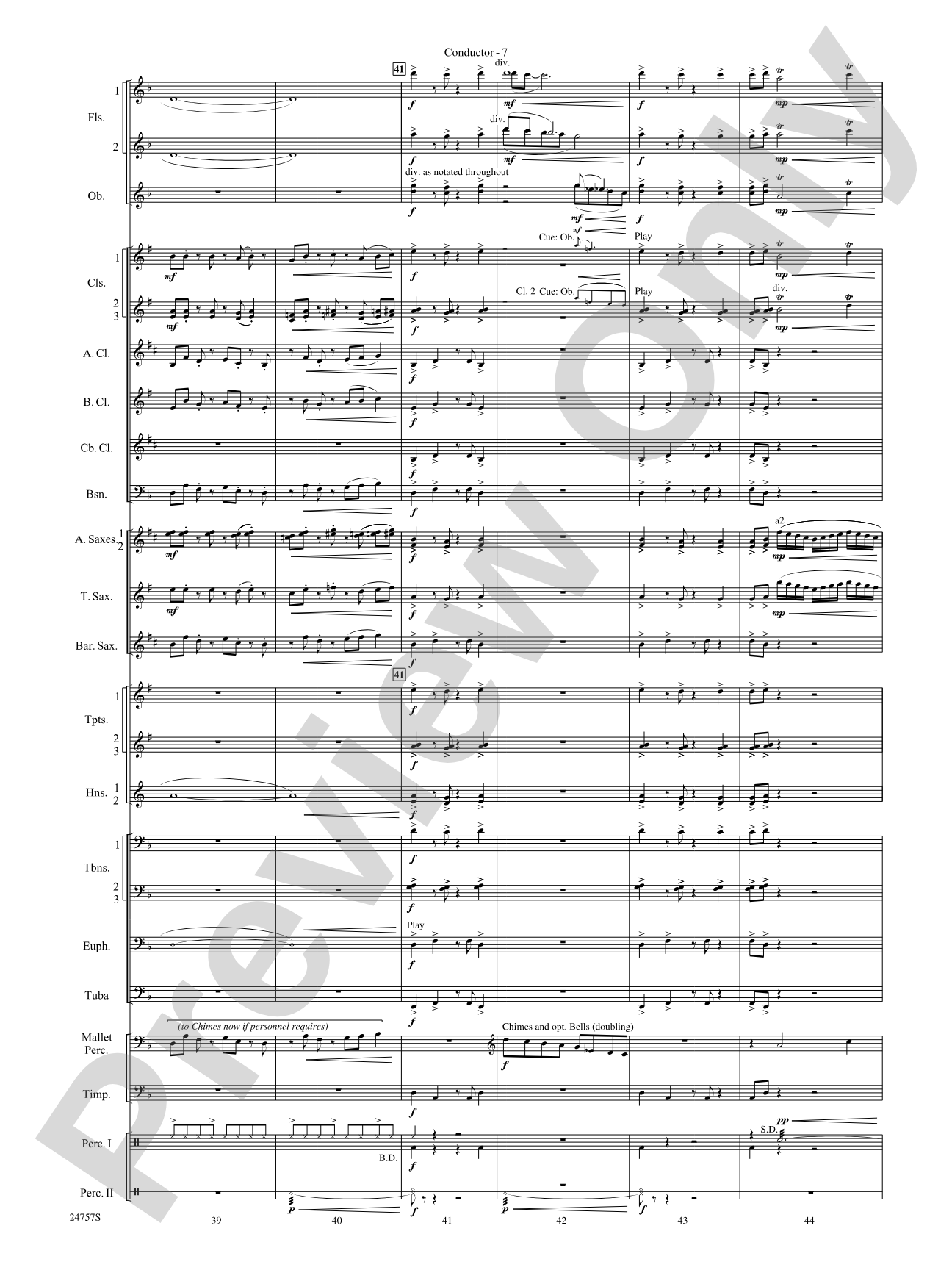 Currents: Concert Band Conductor Score & Parts