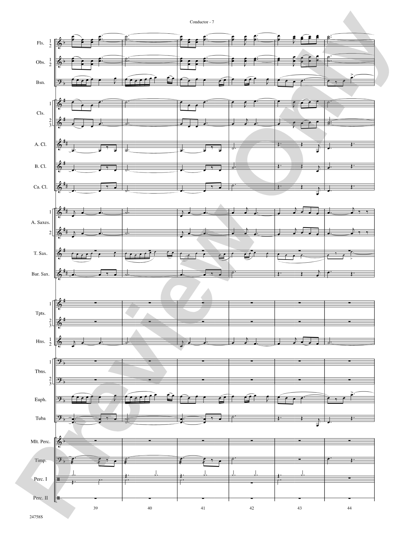 Wassail: Concert Band Conductor Score & Parts