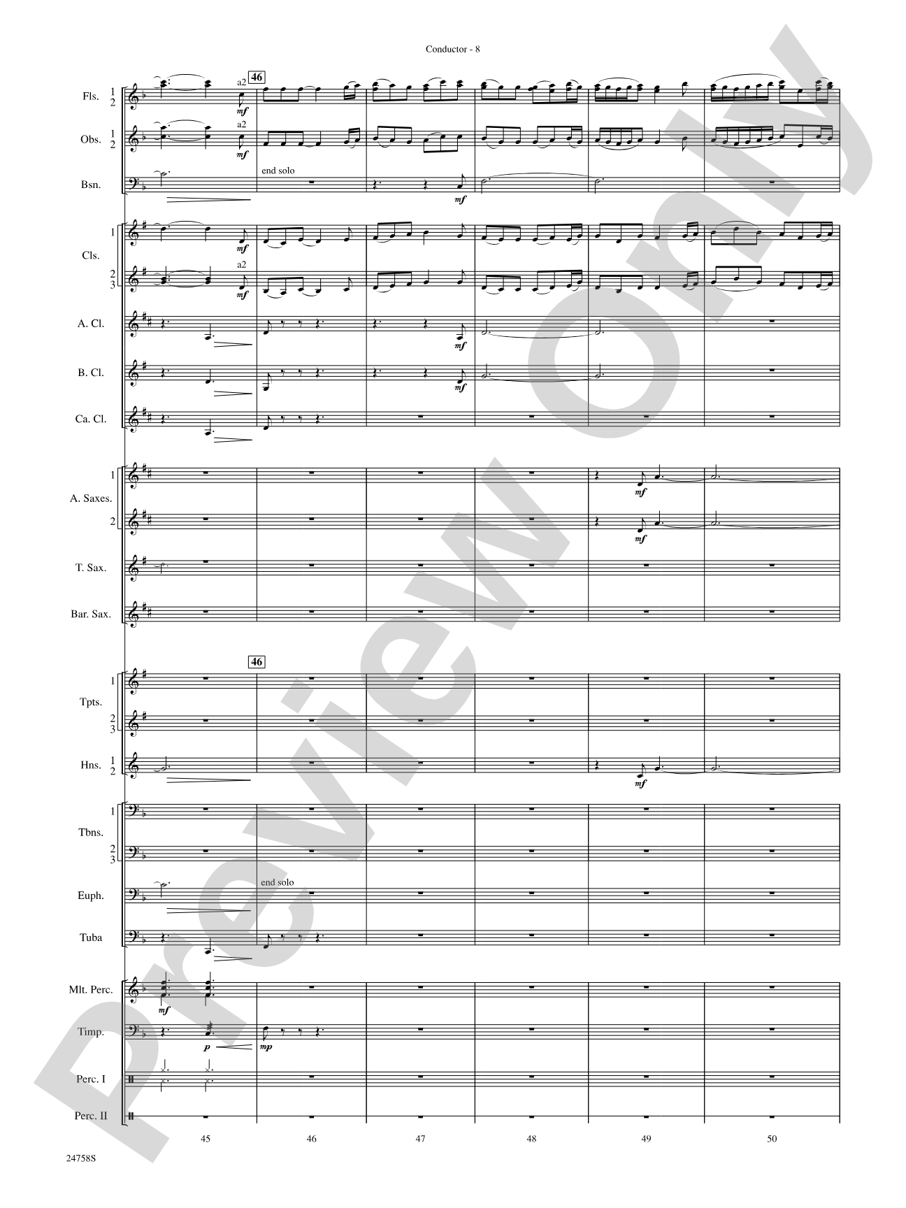 Wassail: Concert Band Conductor Score & Parts