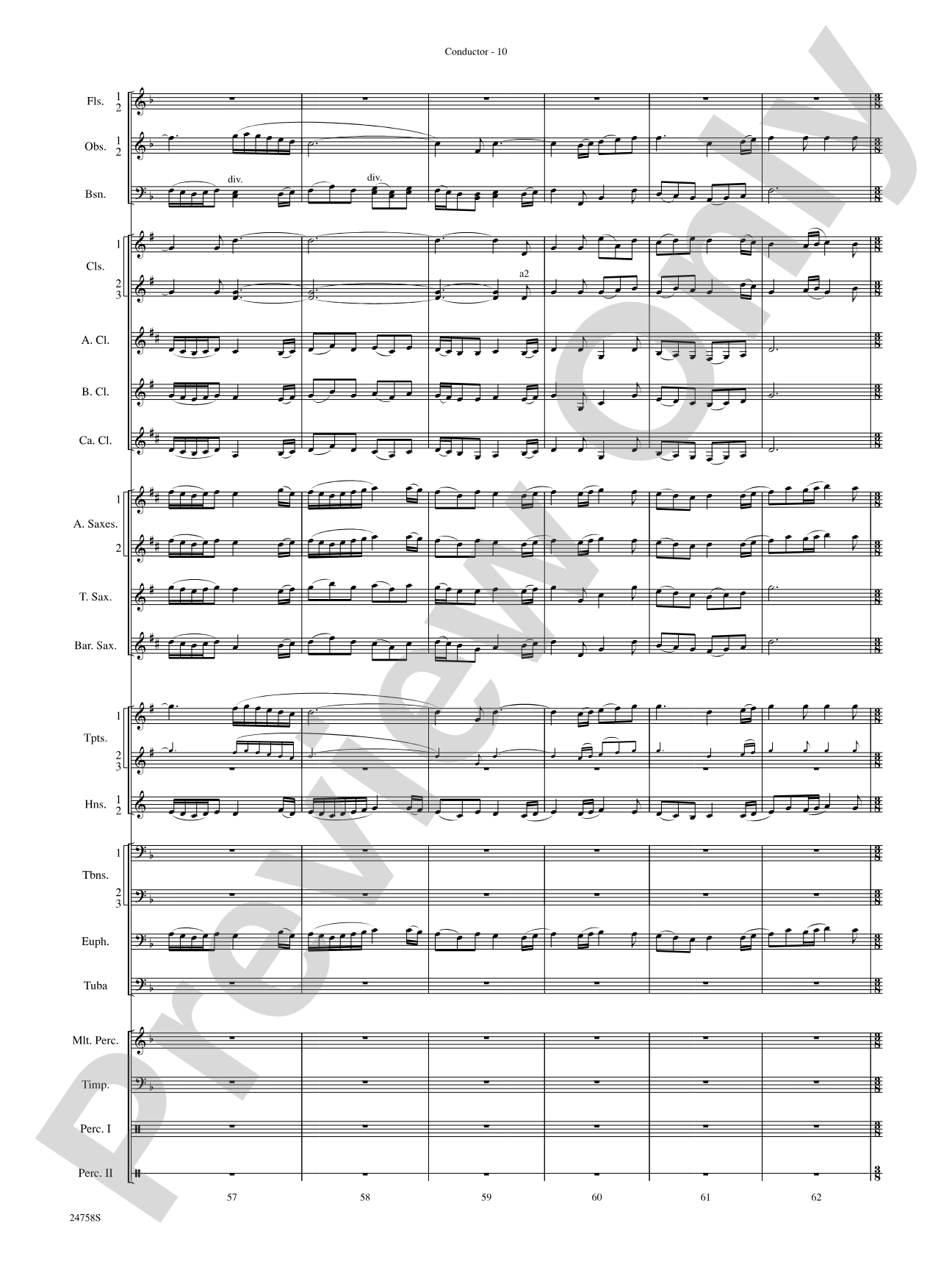 Wassail: Concert Band Conductor Score & Parts