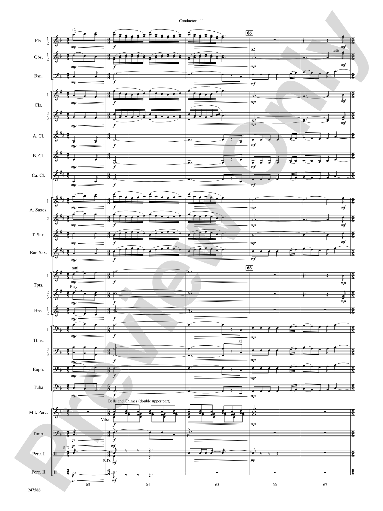 Wassail: Concert Band Conductor Score & Parts