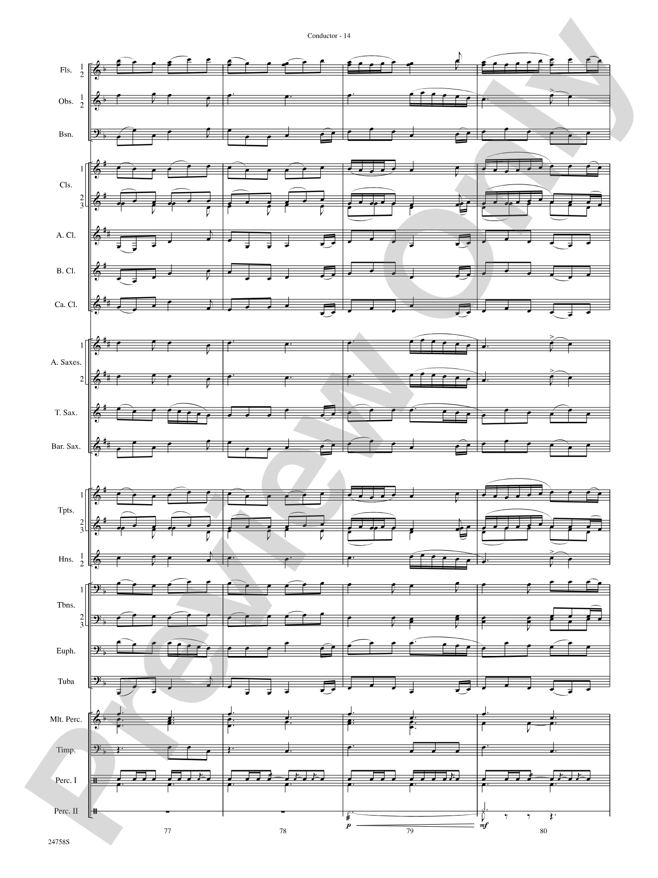 Wassail: Concert Band Conductor Score & Parts