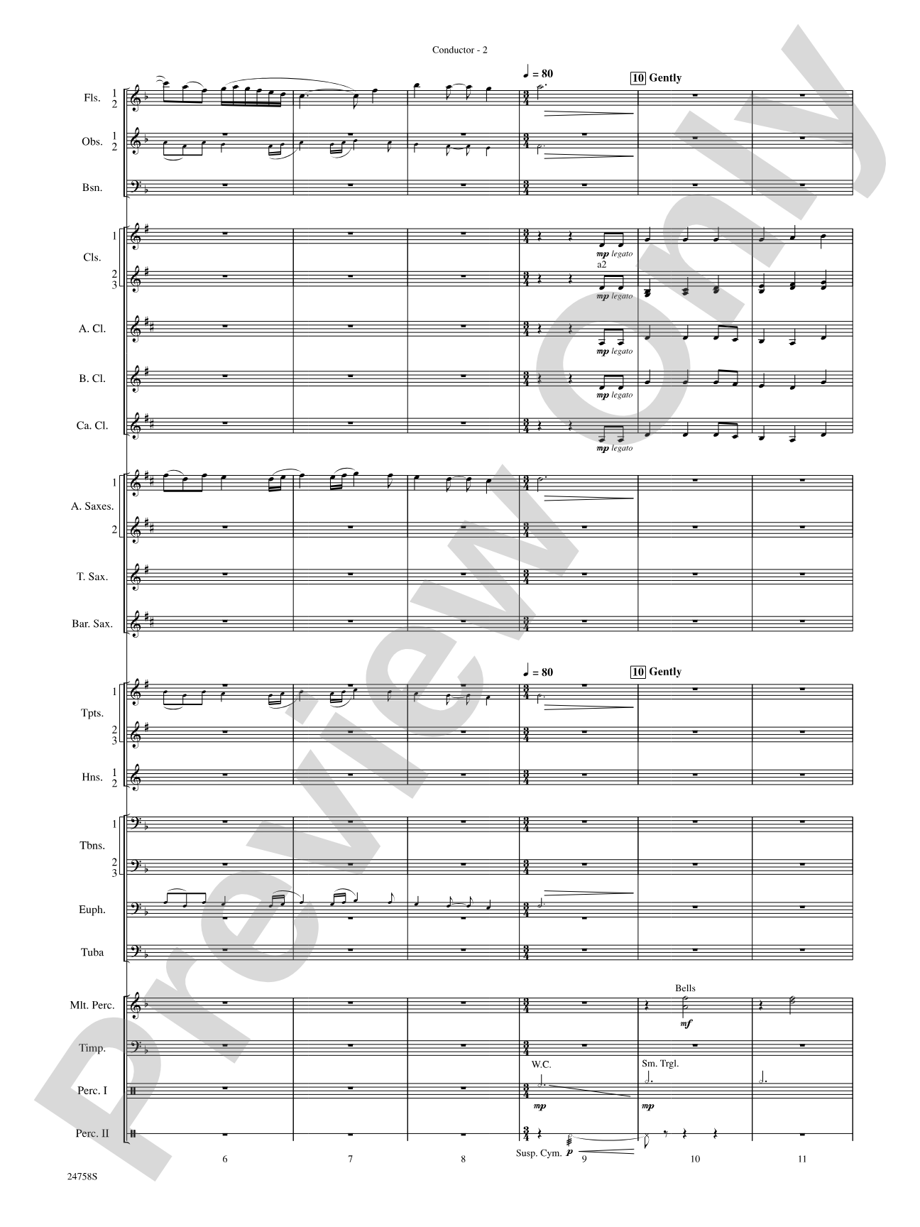 Wassail: Concert Band Conductor Score & Parts