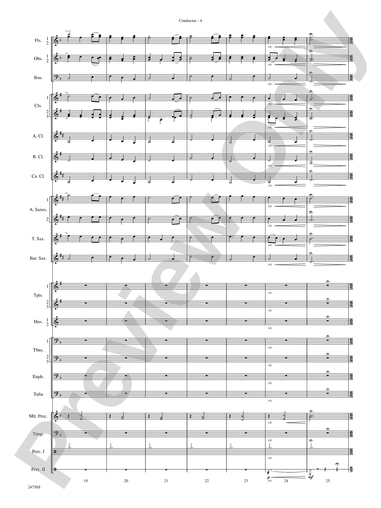 Wassail: Concert Band Conductor Score & Parts