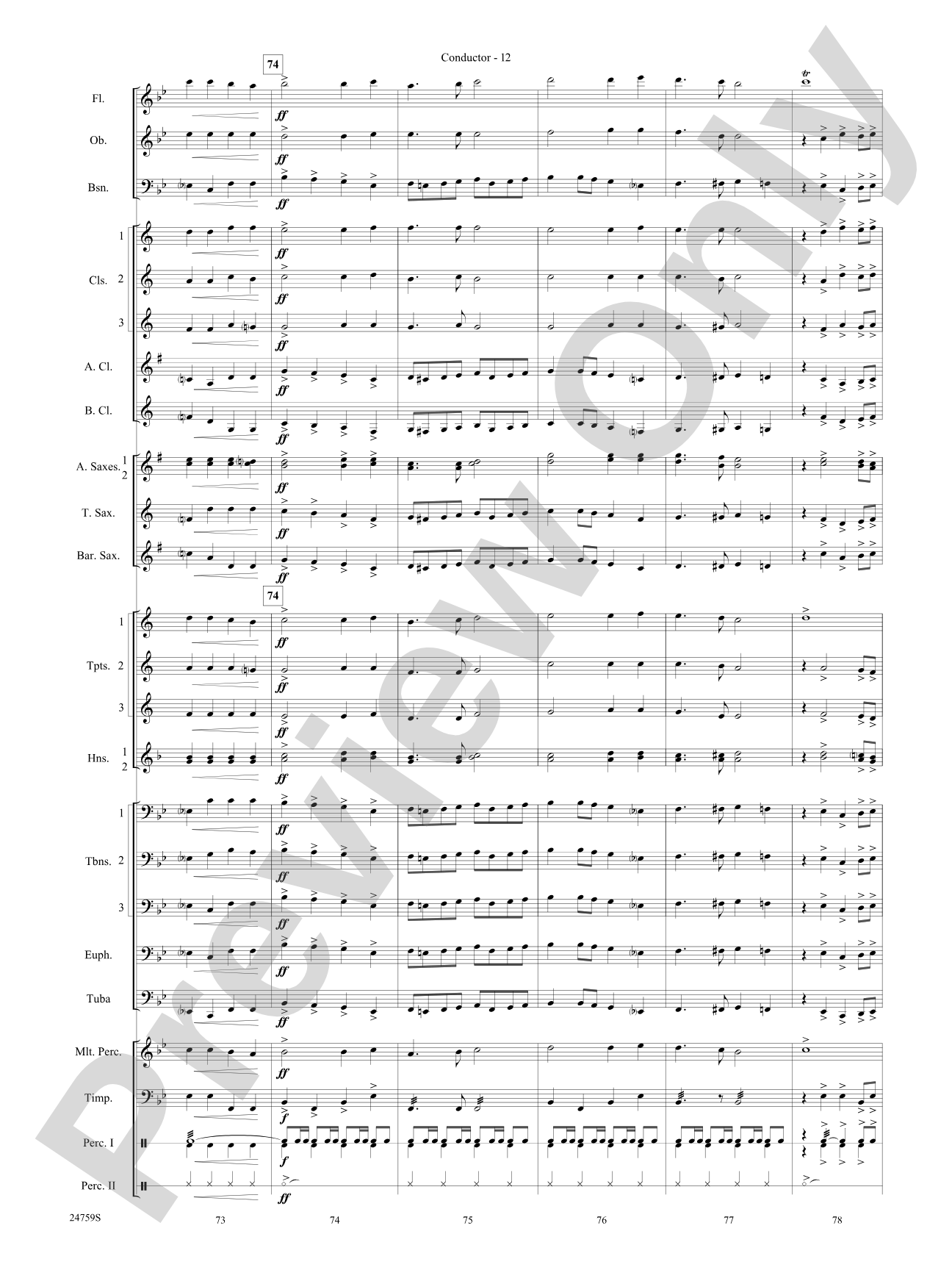 A Nation's Prayer (Based on "God of Our Fathers" and "The Battle Hymn of the Republic"): Concert Band Conductor Score & Parts