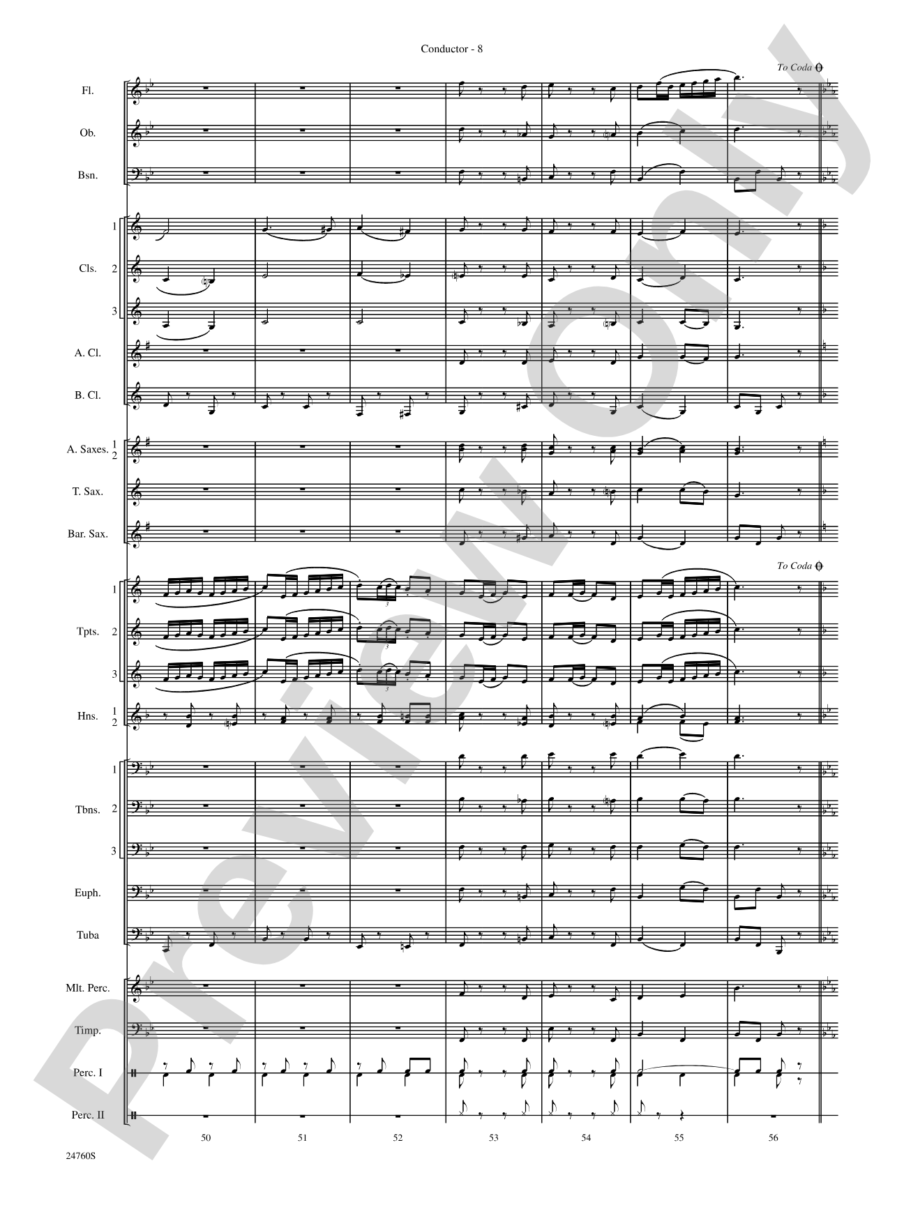 Travelin' Trumpets: Concert Band Conductor Score & Parts