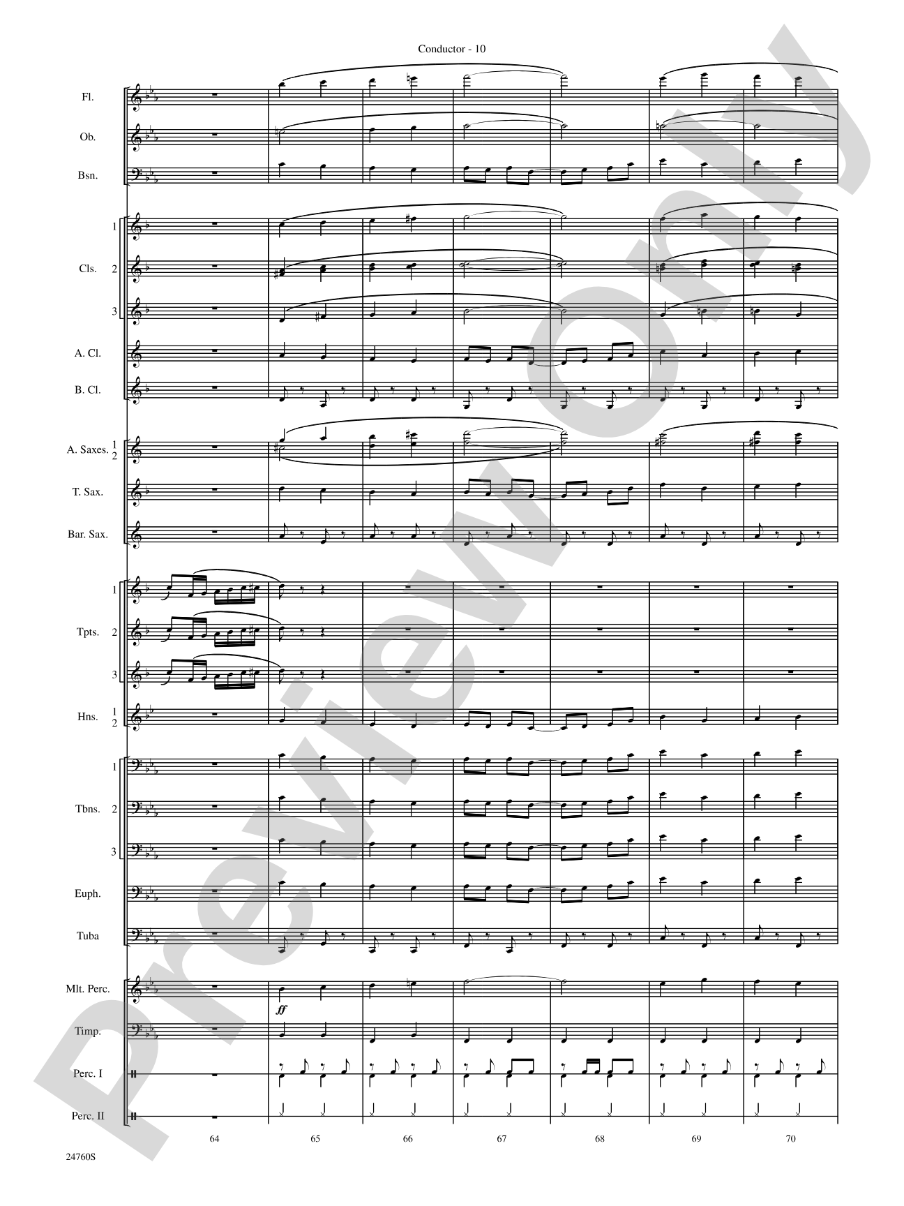 Travelin' Trumpets: Concert Band Conductor Score & Parts