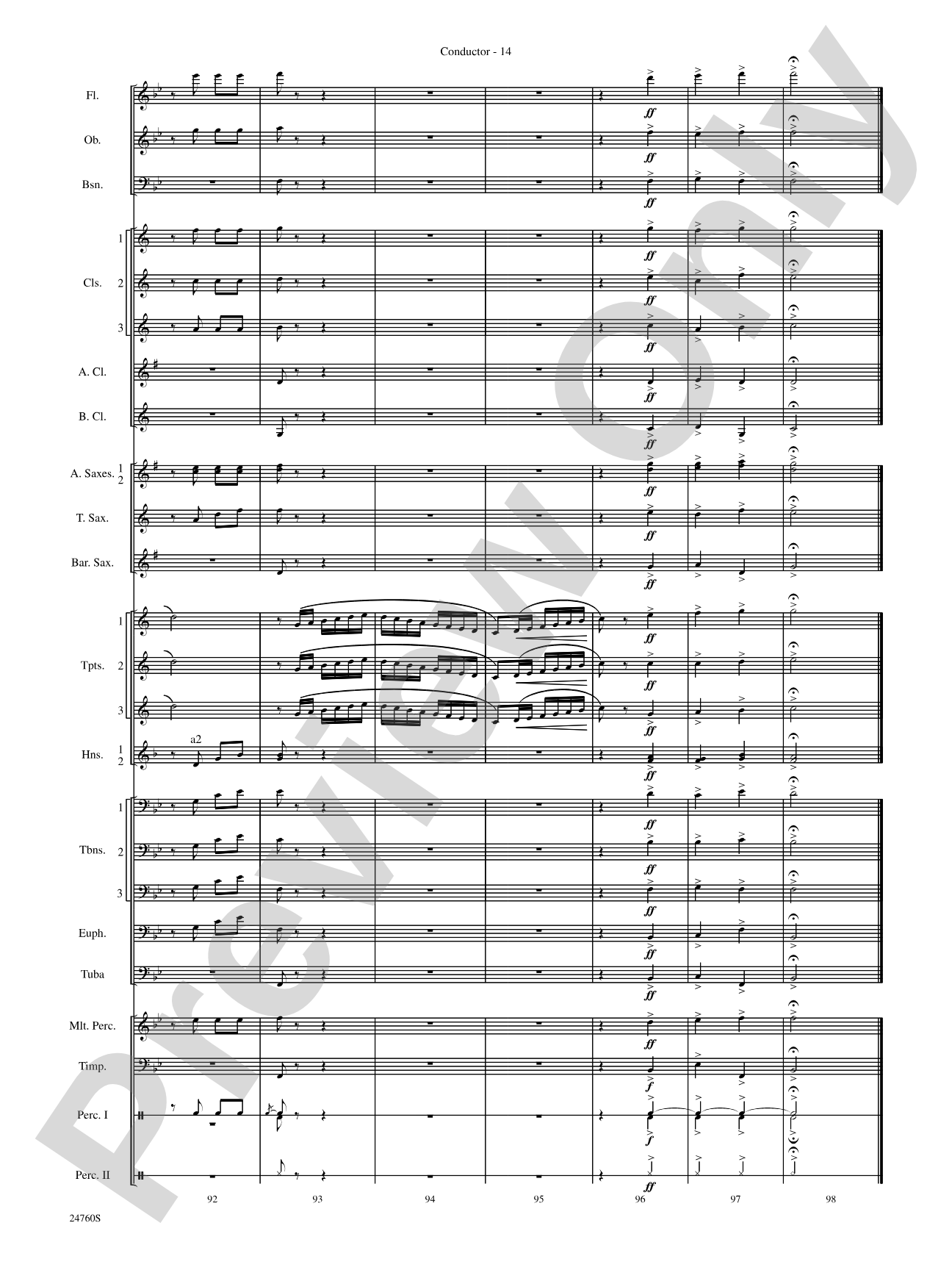 Travelin' Trumpets: Concert Band Conductor Score & Parts