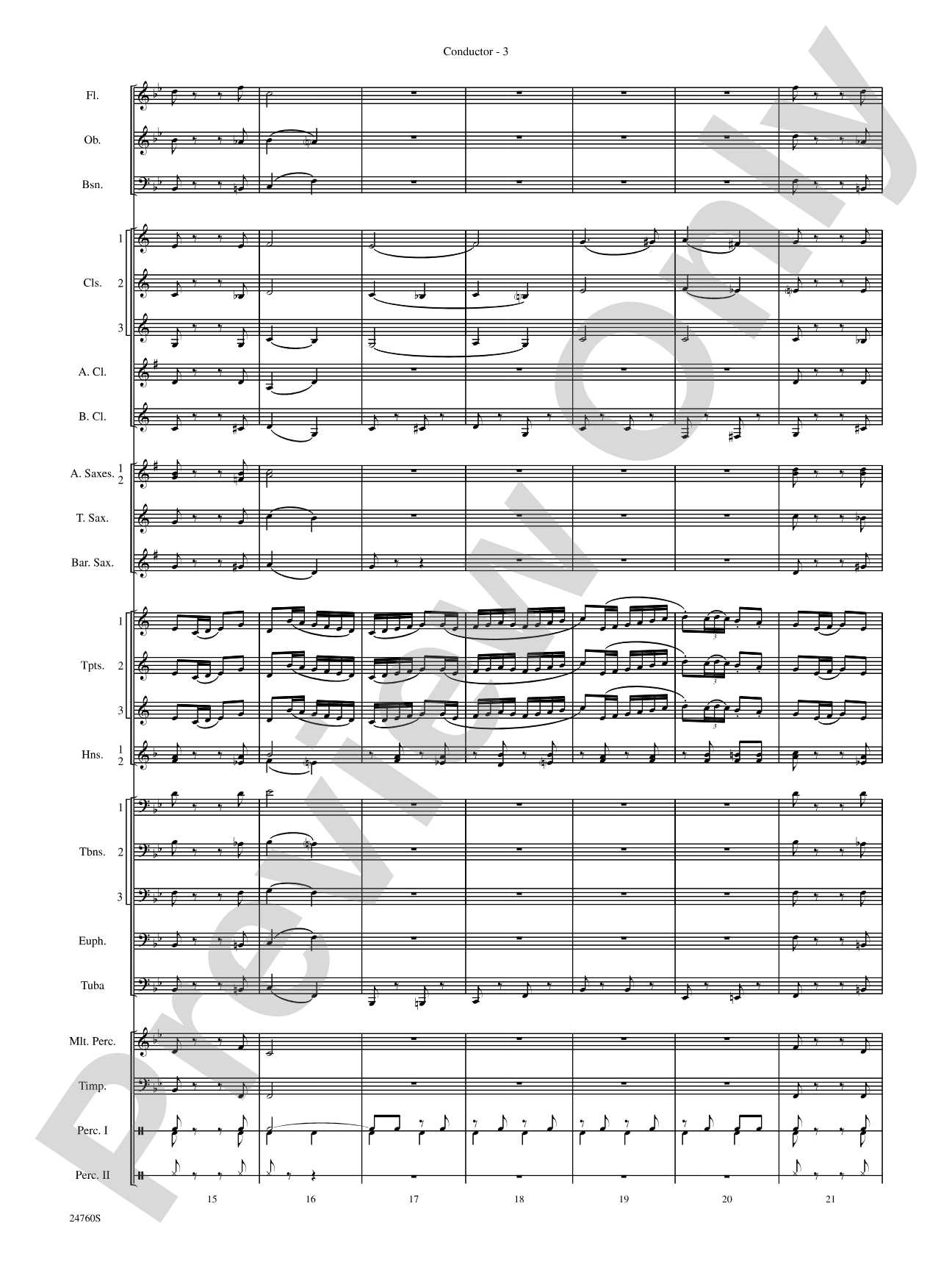 Travelin' Trumpets: Concert Band Conductor Score & Parts
