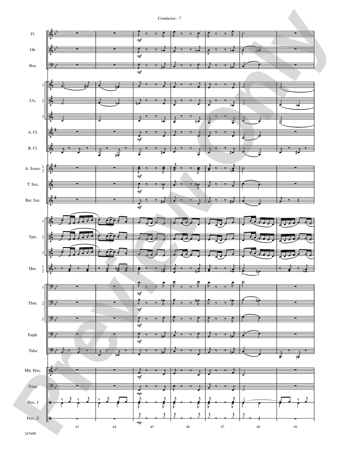 Travelin' Trumpets: Concert Band Conductor Score & Parts
