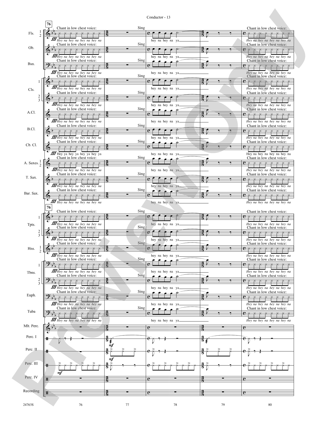 Native American Homage: Concert Band Conductor Score & Parts