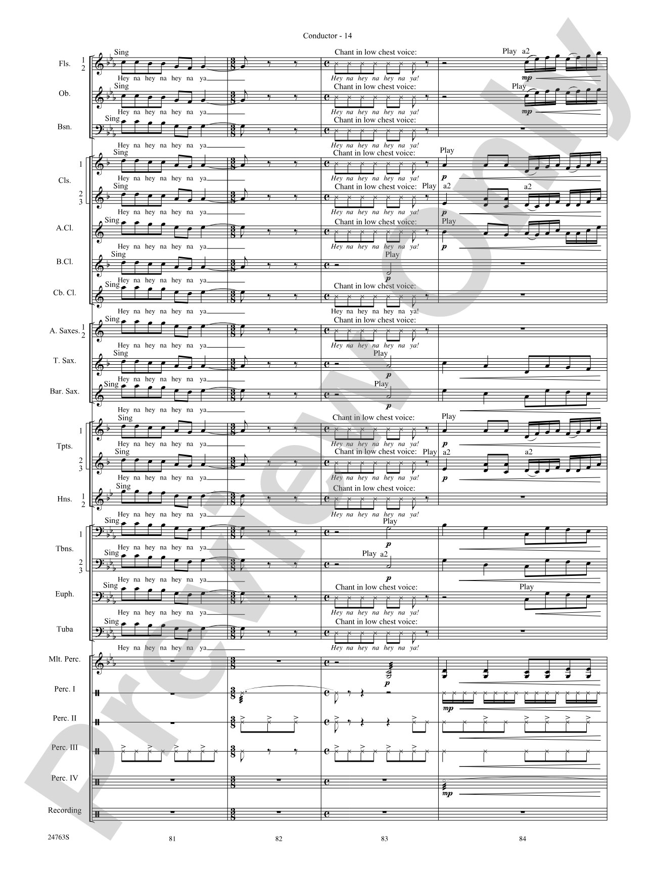 Native American Homage: Concert Band Conductor Score & Parts