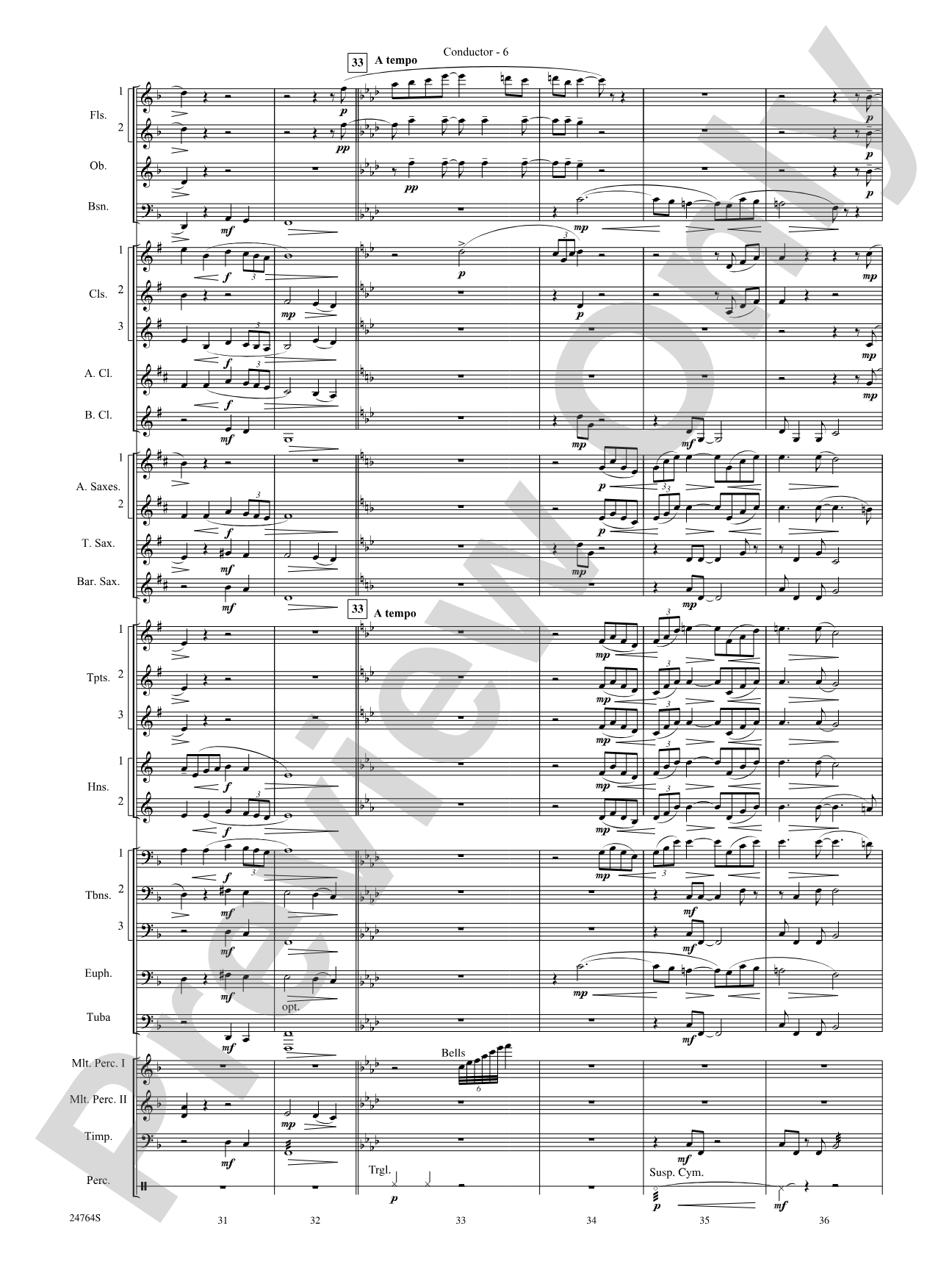 Pavane Pour Une Infante Defunte (Pavanne for a Dead Princess): Concert Band Conductor Score & Parts