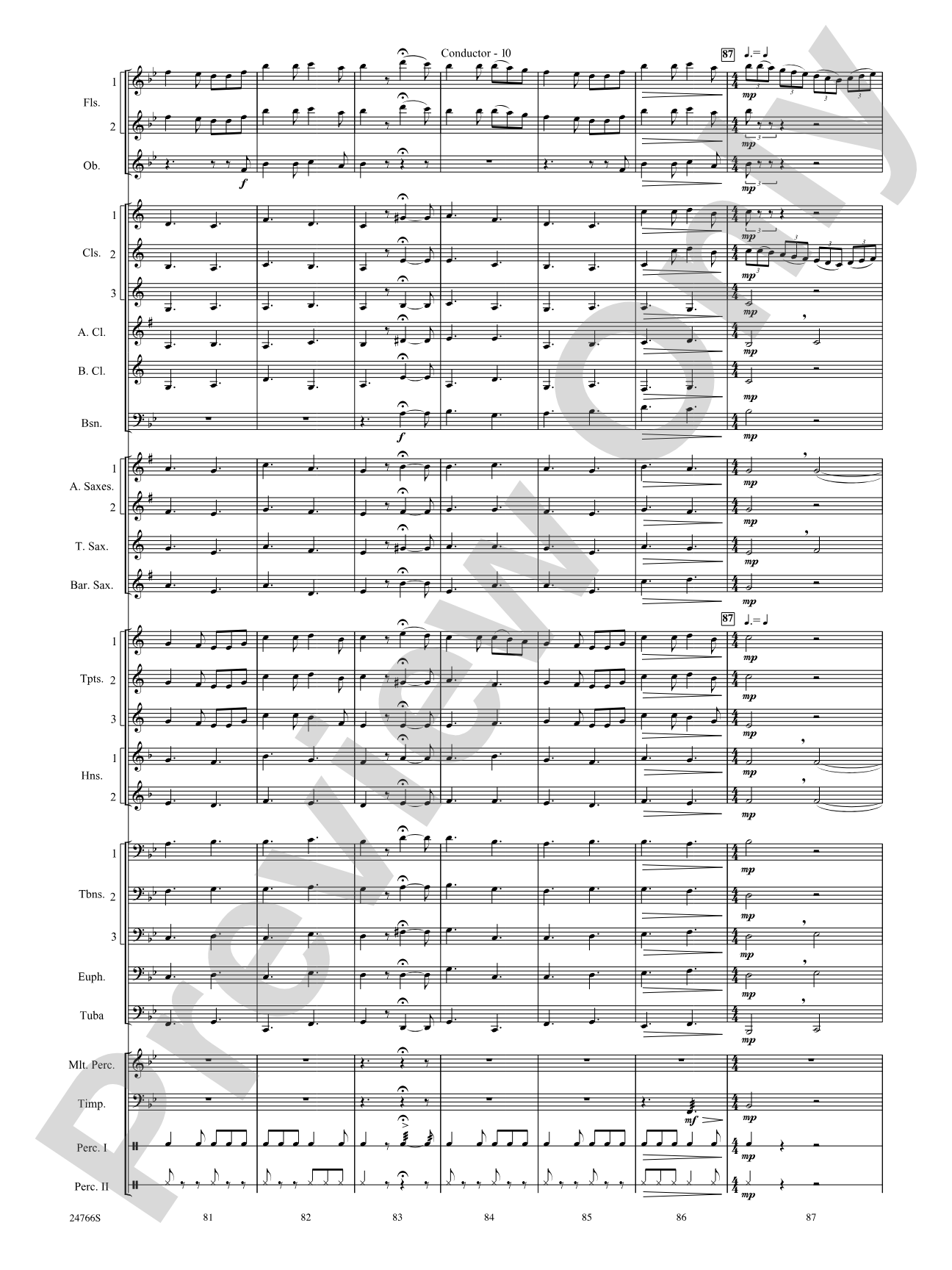 Folk Songs from the British Isles: Concert Band Conductor Score & Parts