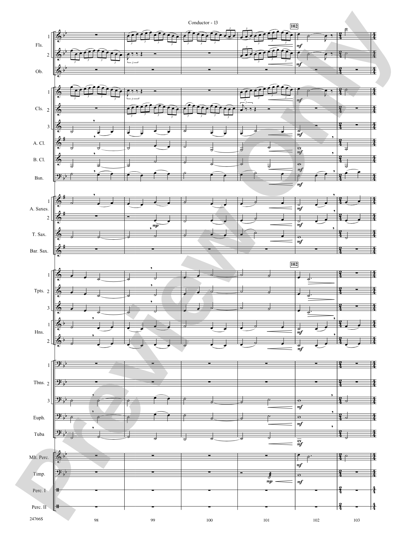 Folk Songs from the British Isles: Concert Band Conductor Score & Parts