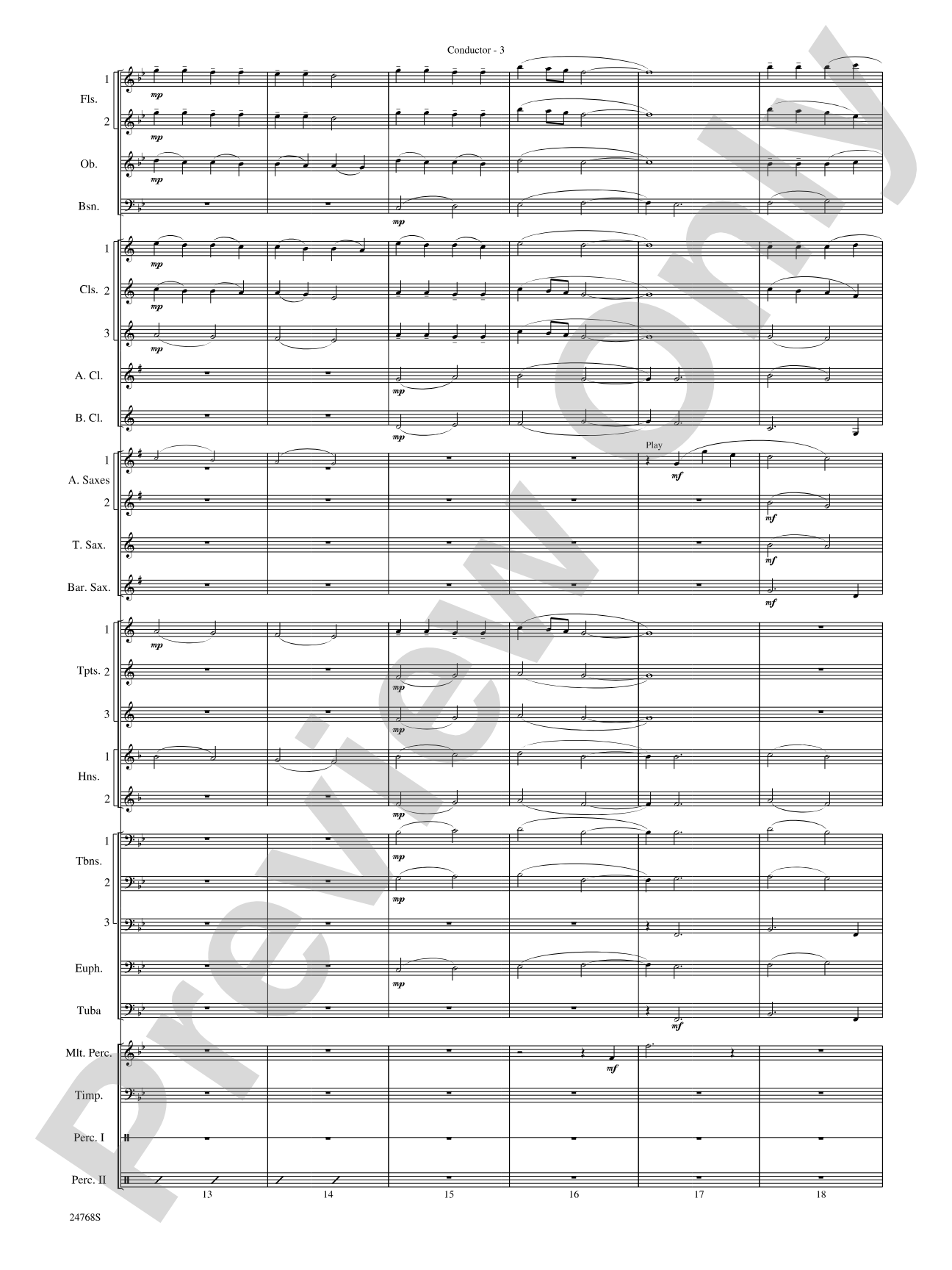 Appalachian Carol: Concert Band Conductor Score & Parts