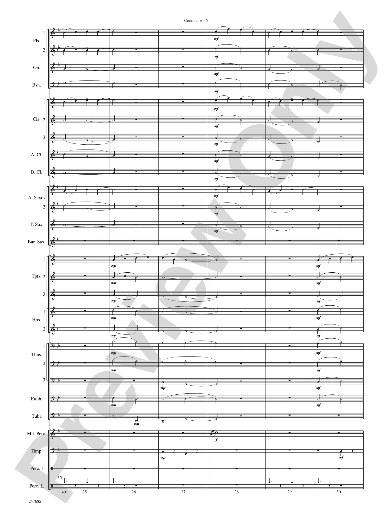 Appalachian Carol: Concert Band Conductor Score & Parts