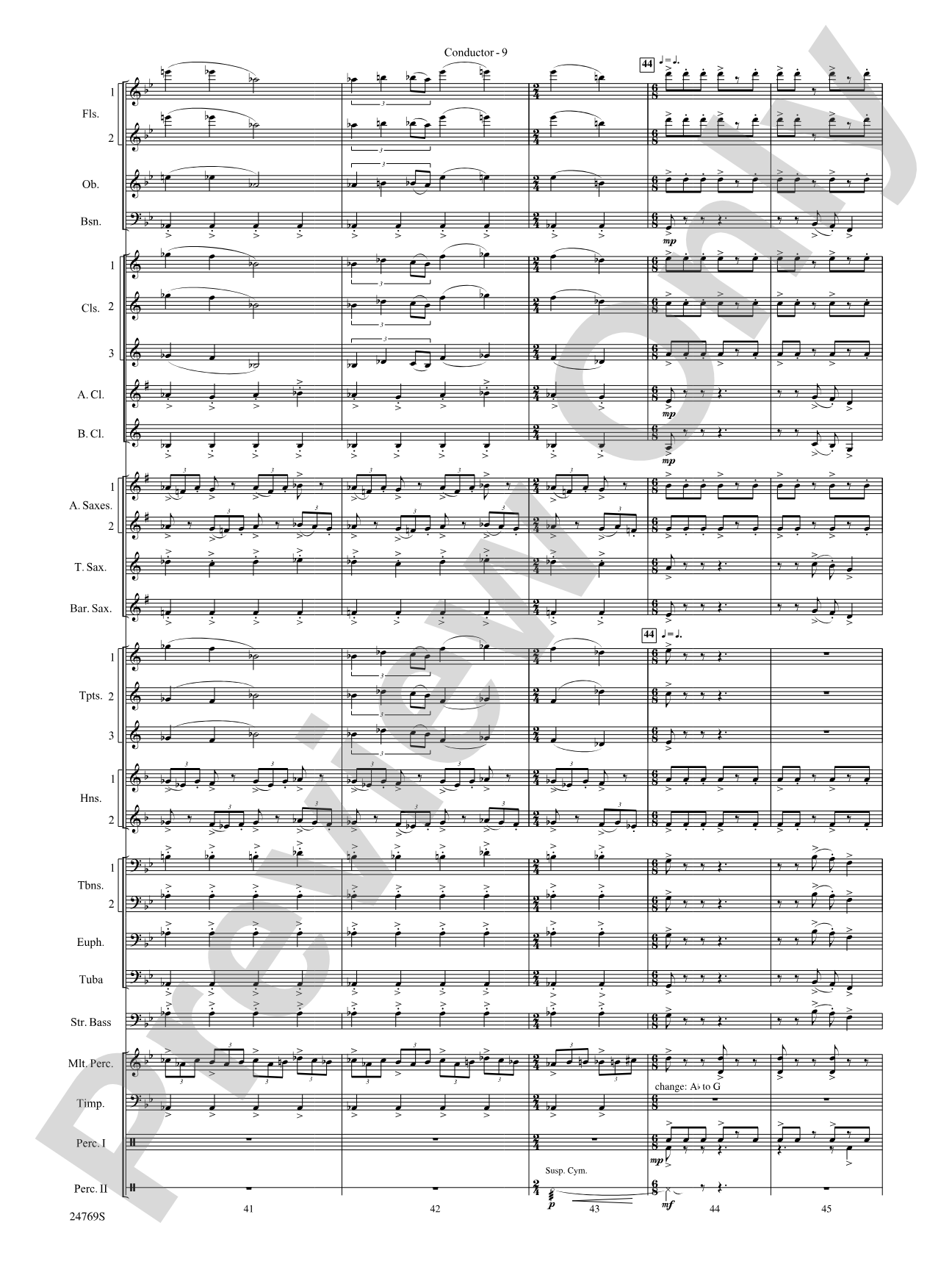 Silver Winds: Concert Band Conductor Score & Parts