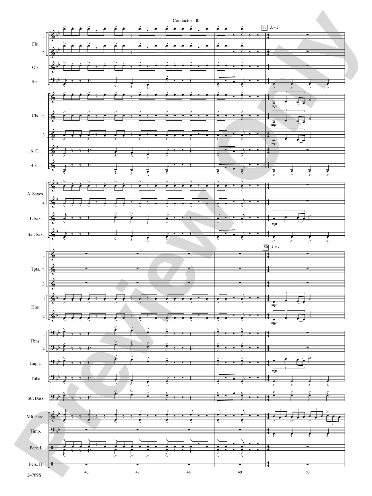 Silver Winds: Concert Band Conductor Score & Parts