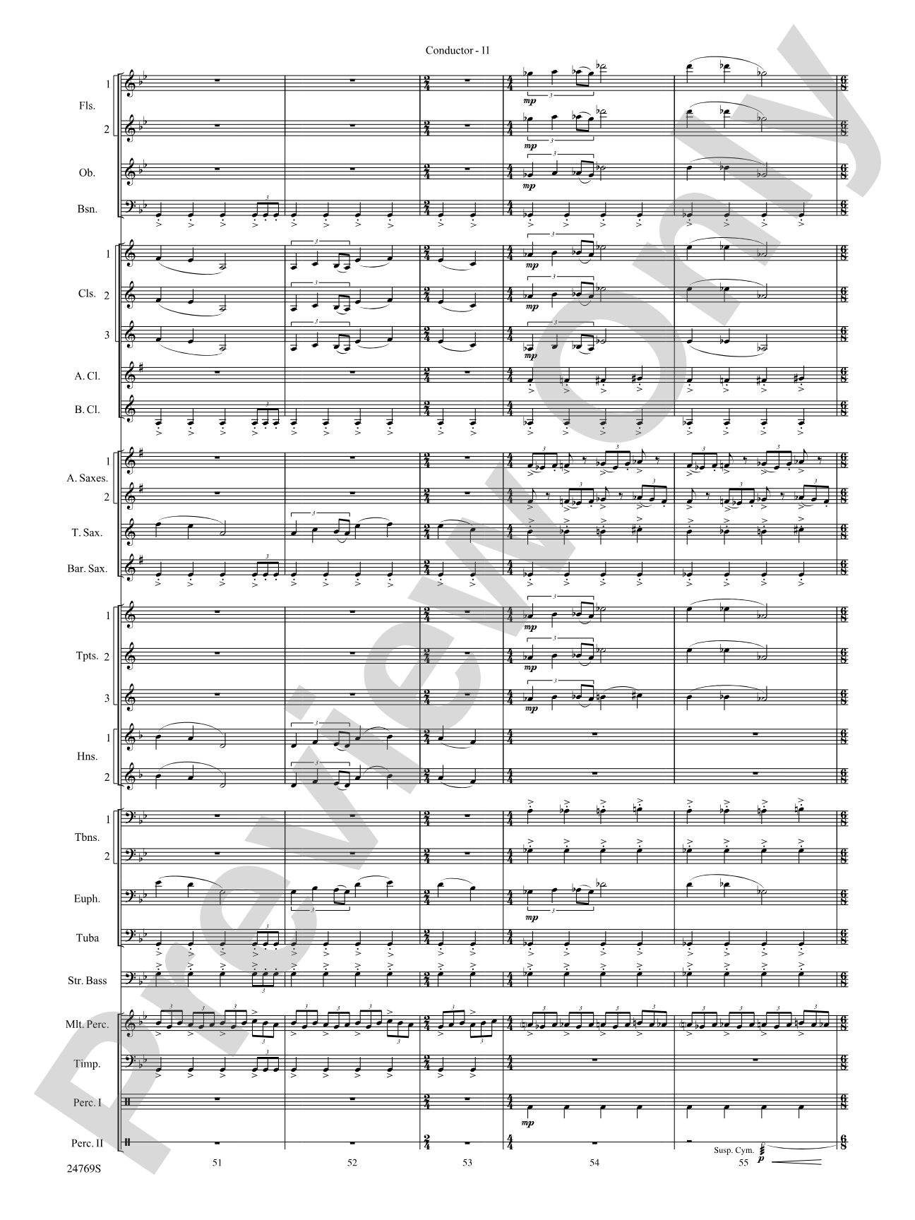 Silver Winds: Concert Band Conductor Score & Parts