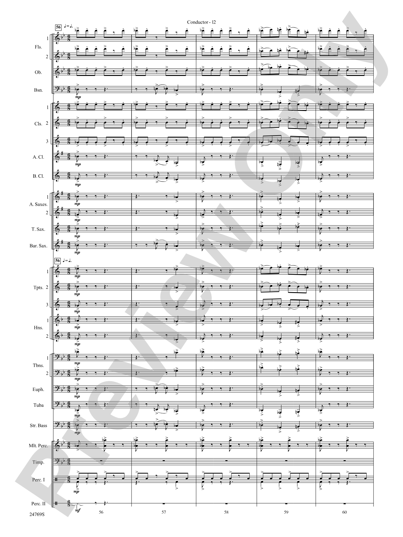 Silver Winds: Concert Band Conductor Score & Parts