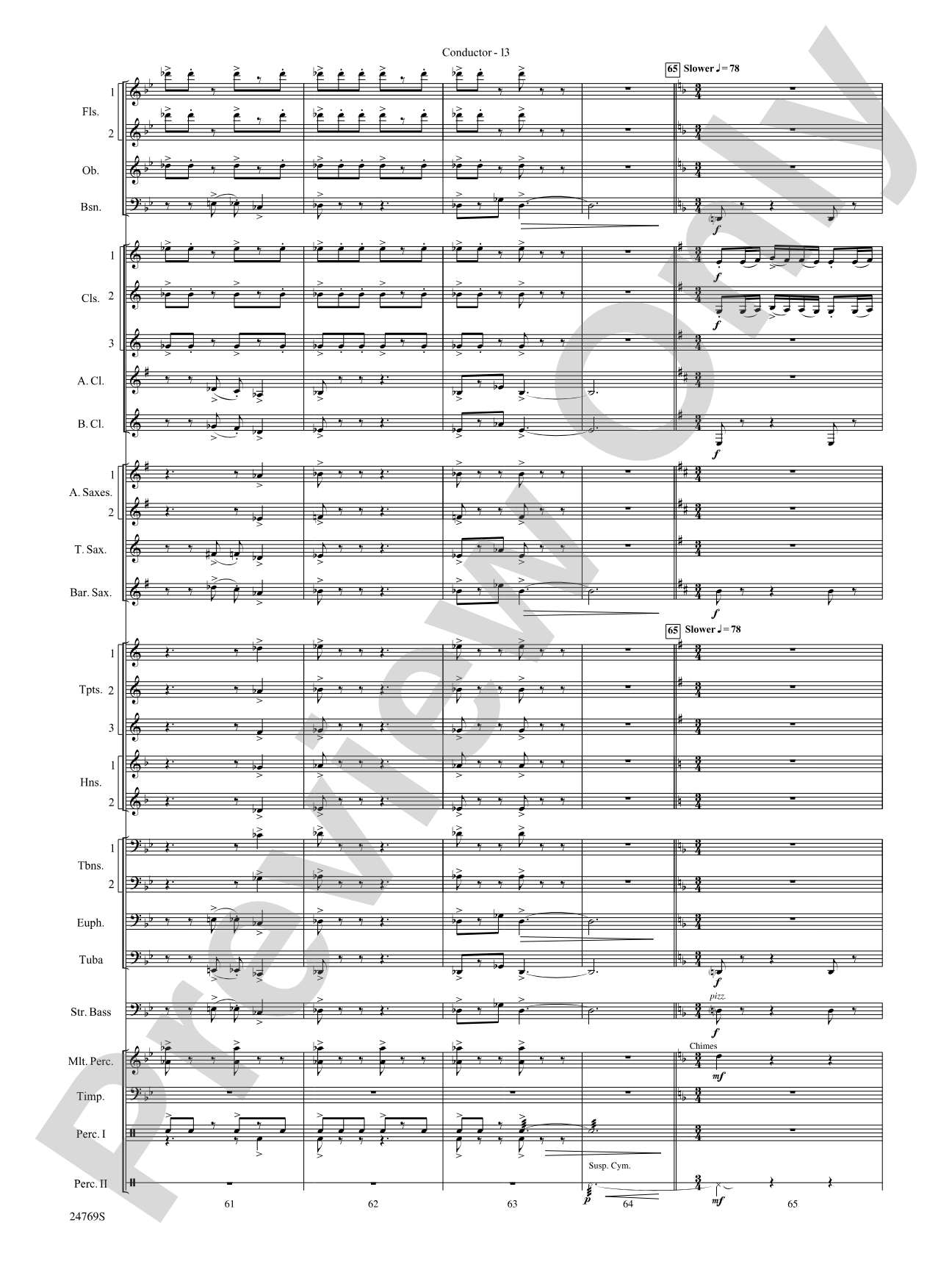 Silver Winds: Concert Band Conductor Score & Parts