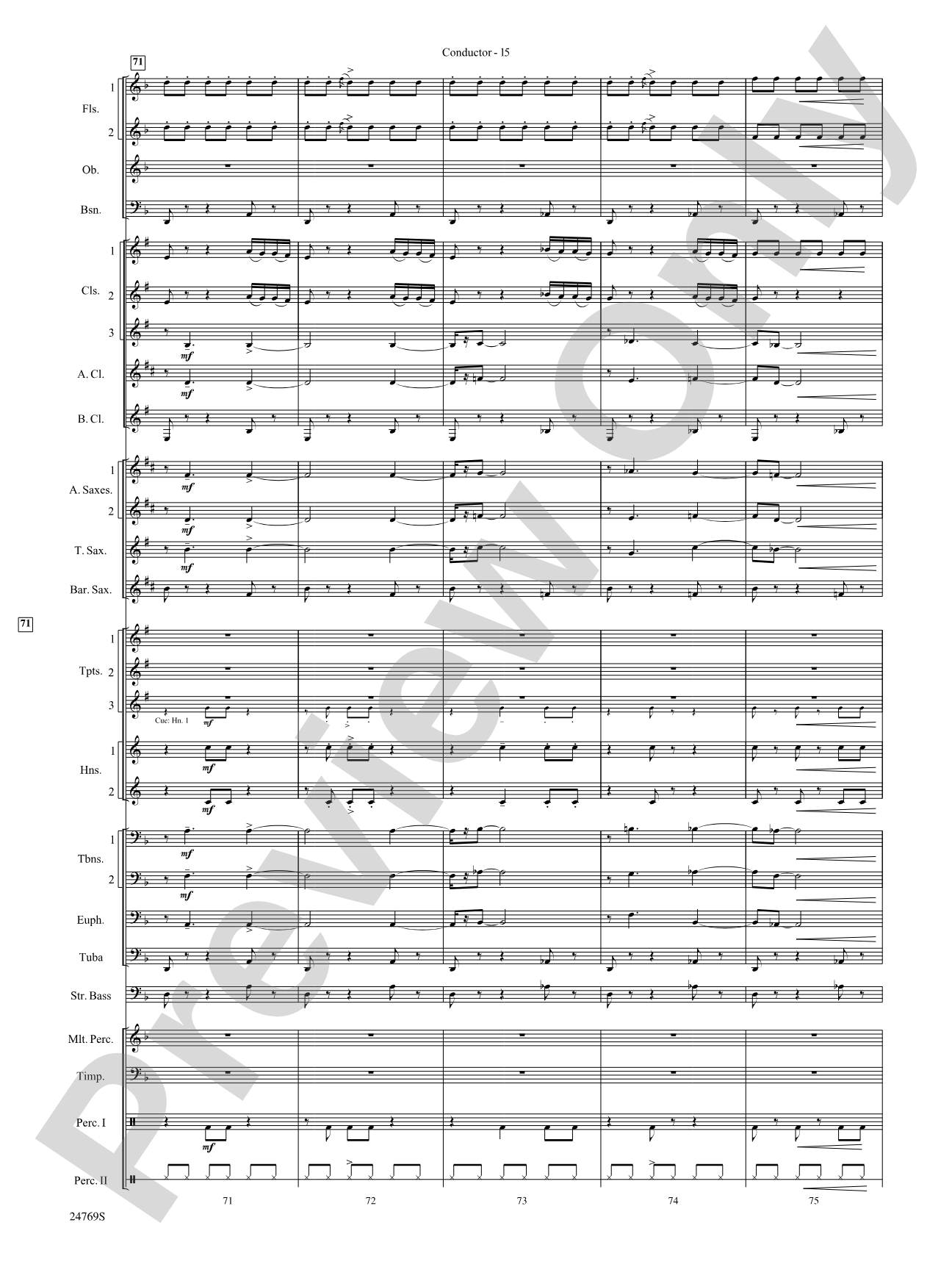 Silver Winds: Concert Band Conductor Score & Parts