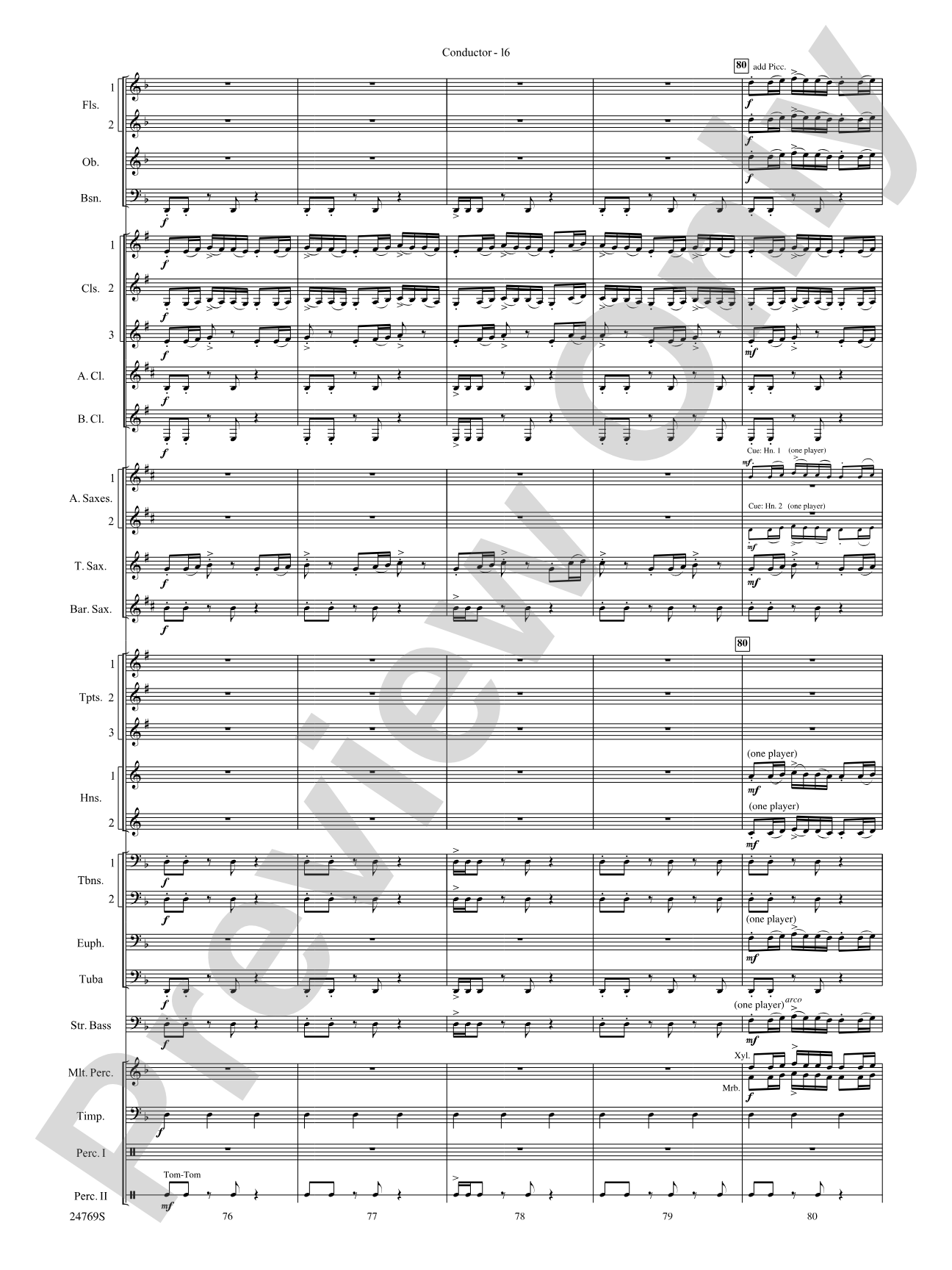 Silver Winds: Concert Band Conductor Score & Parts