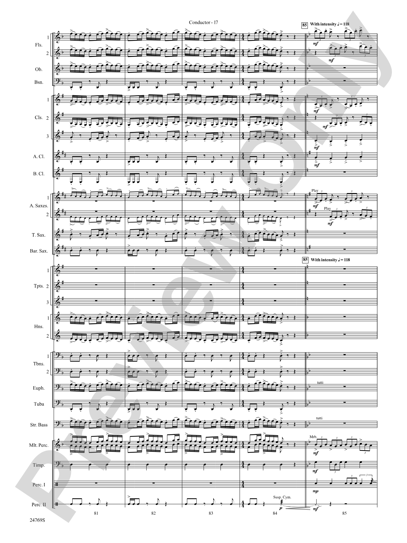 Silver Winds: Concert Band Conductor Score & Parts