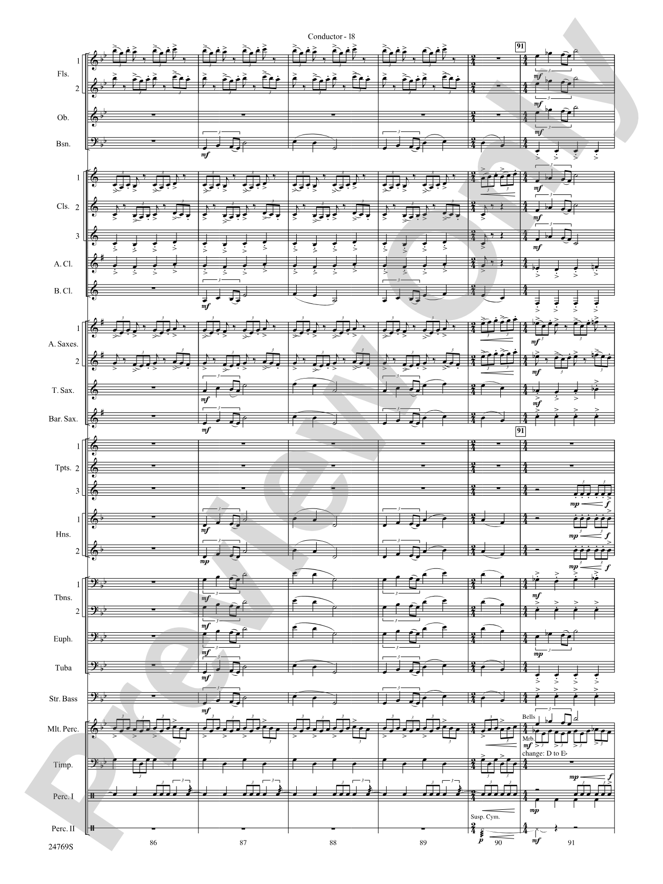 Silver Winds: Concert Band Conductor Score & Parts