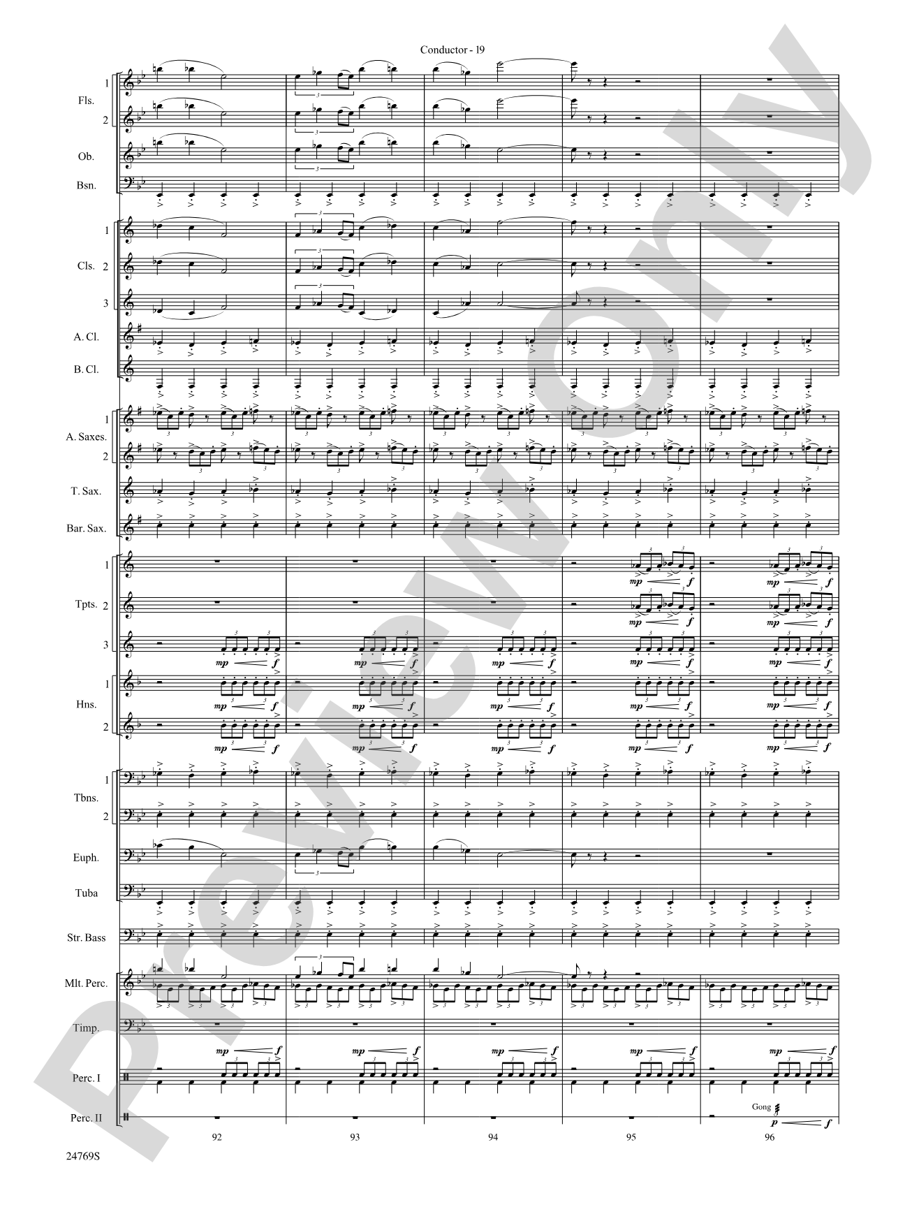 Silver Winds: Concert Band Conductor Score & Parts