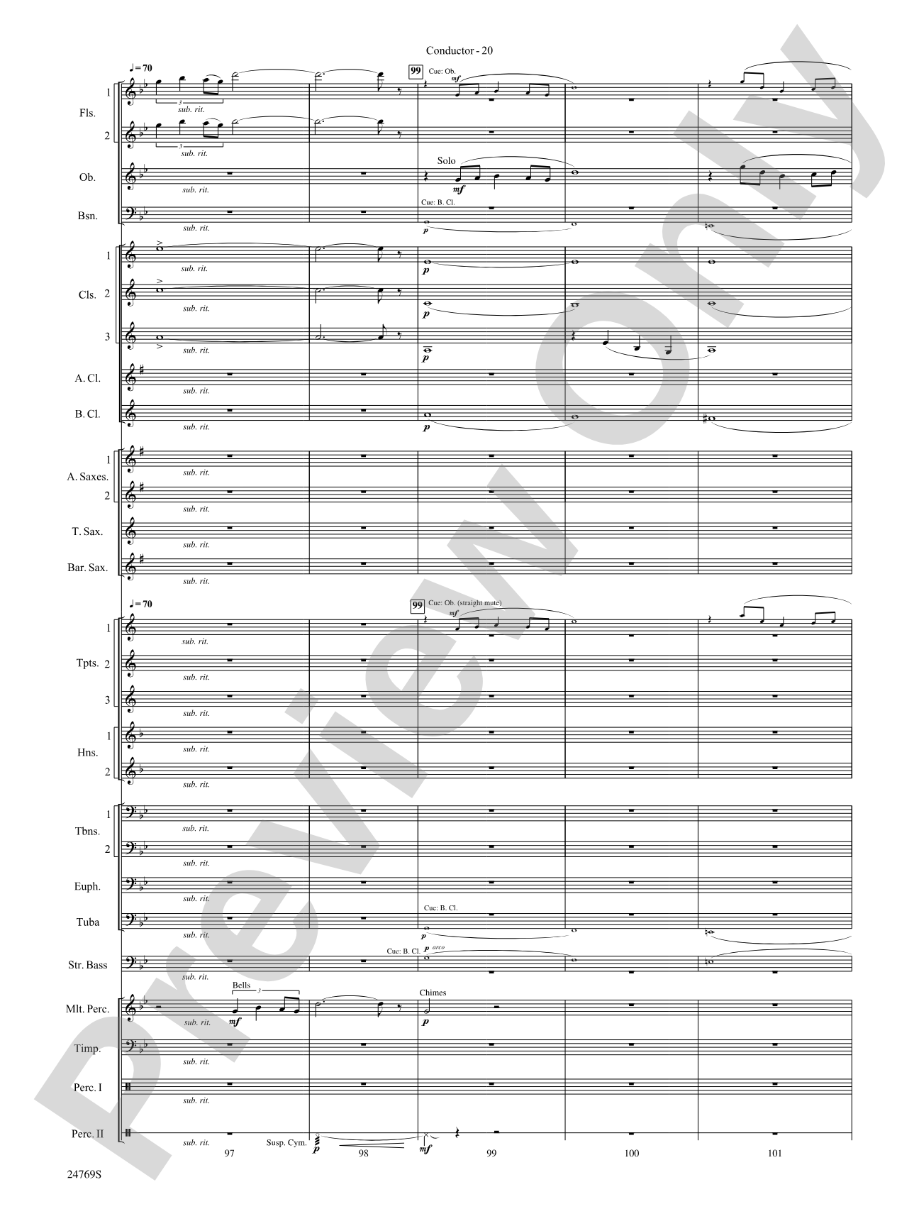 Silver Winds: Concert Band Conductor Score & Parts