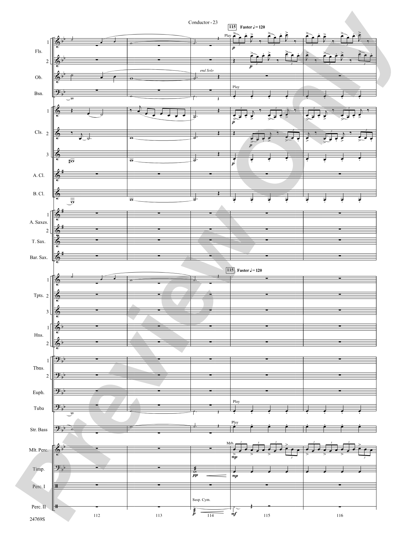 Silver Winds: Concert Band Conductor Score & Parts