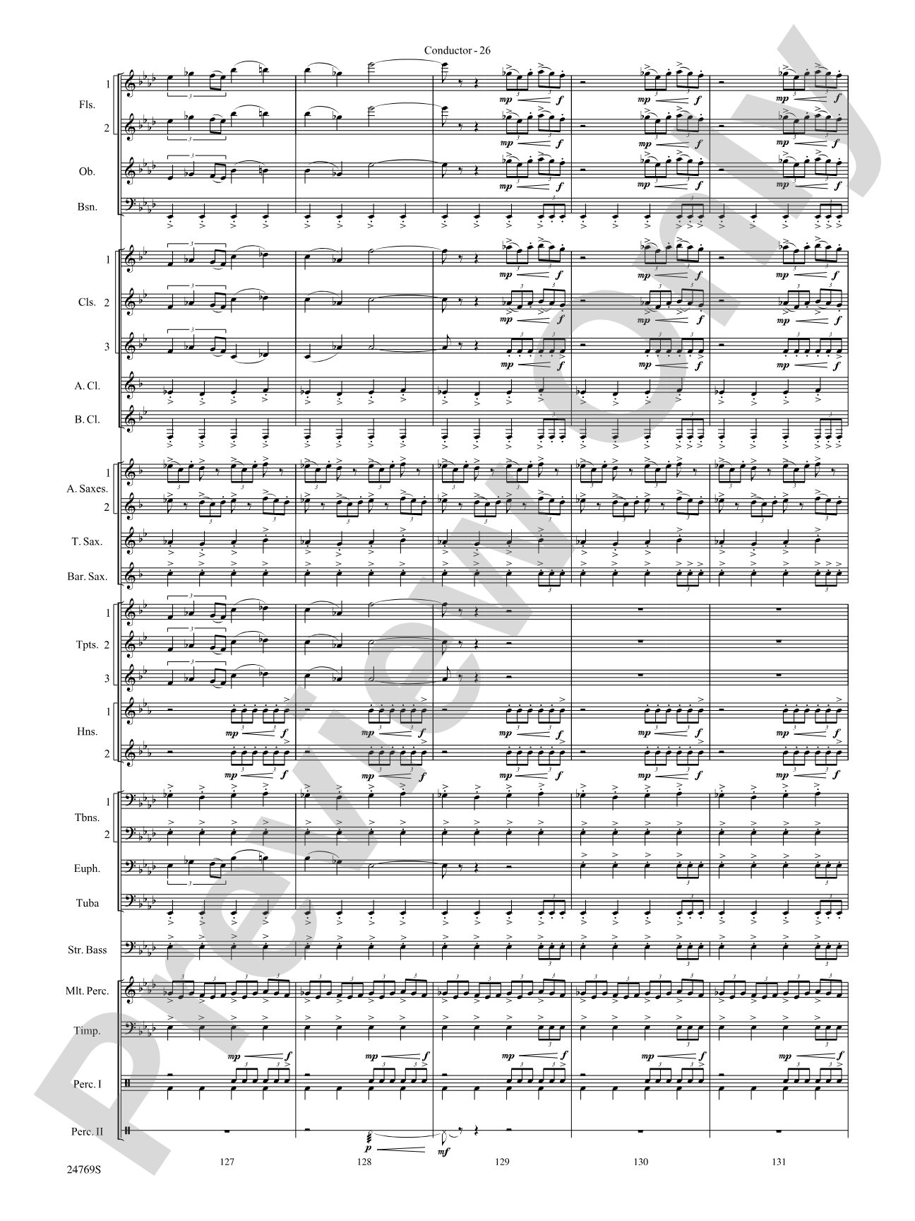 Silver Winds: Concert Band Conductor Score & Parts
