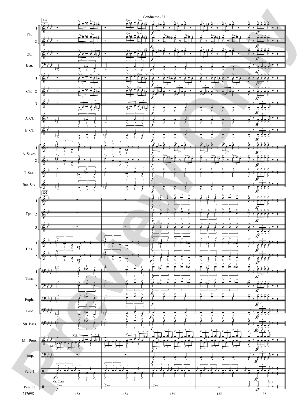 Silver Winds: Concert Band Conductor Score & Parts