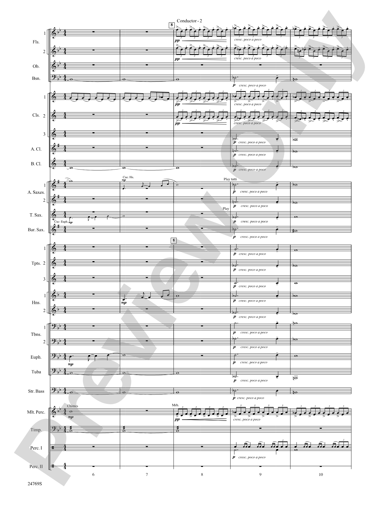 Silver Winds: Concert Band Conductor Score & Parts