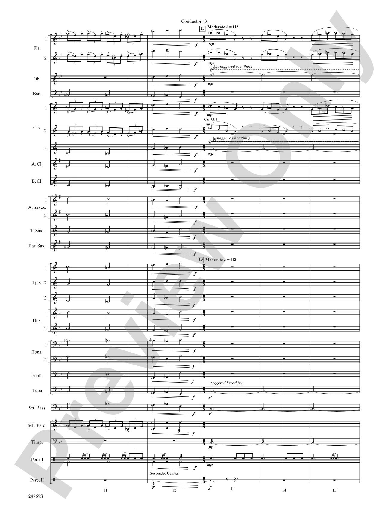 Silver Winds: Concert Band Conductor Score & Parts