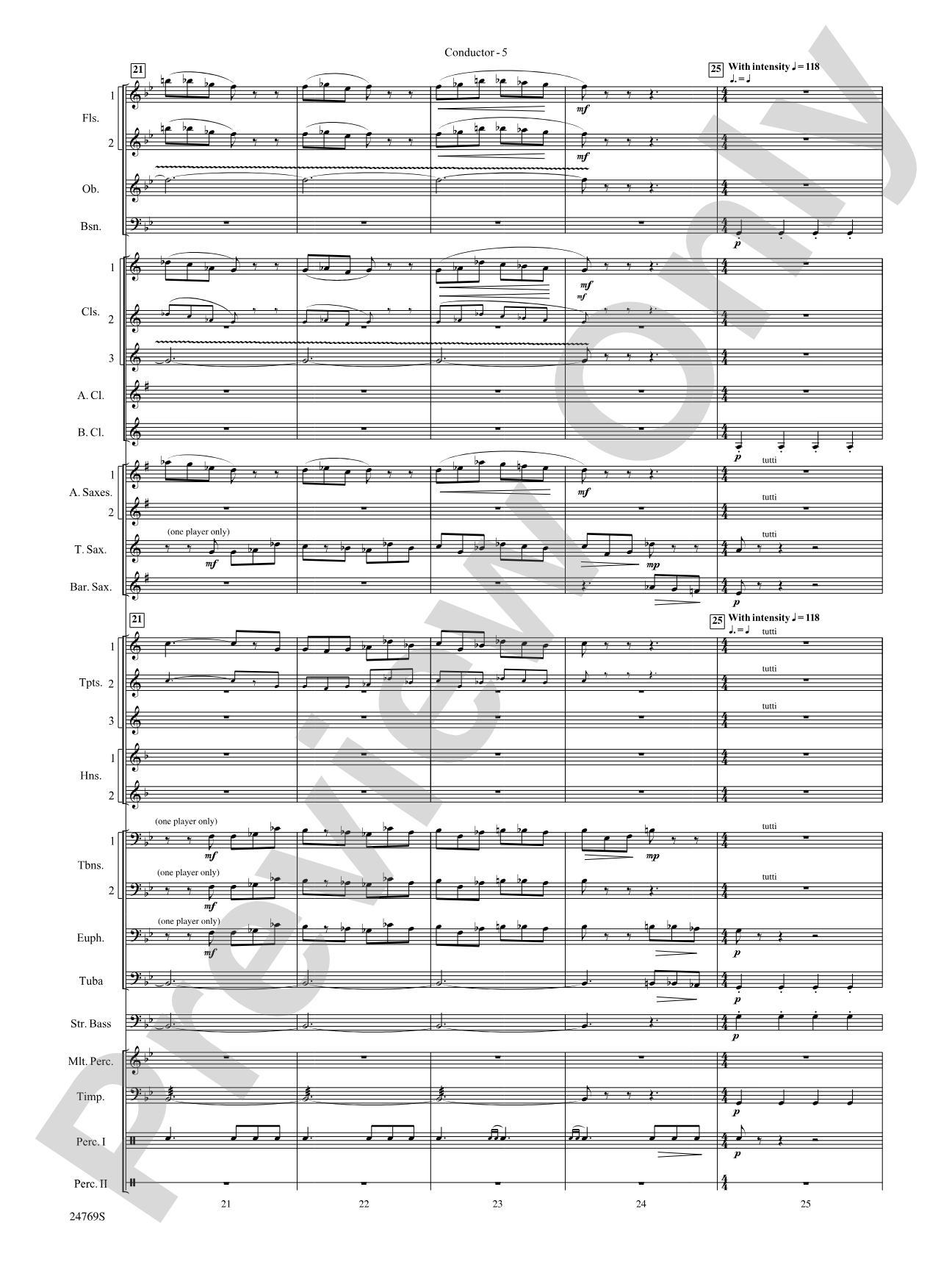 Silver Winds: Concert Band Conductor Score & Parts