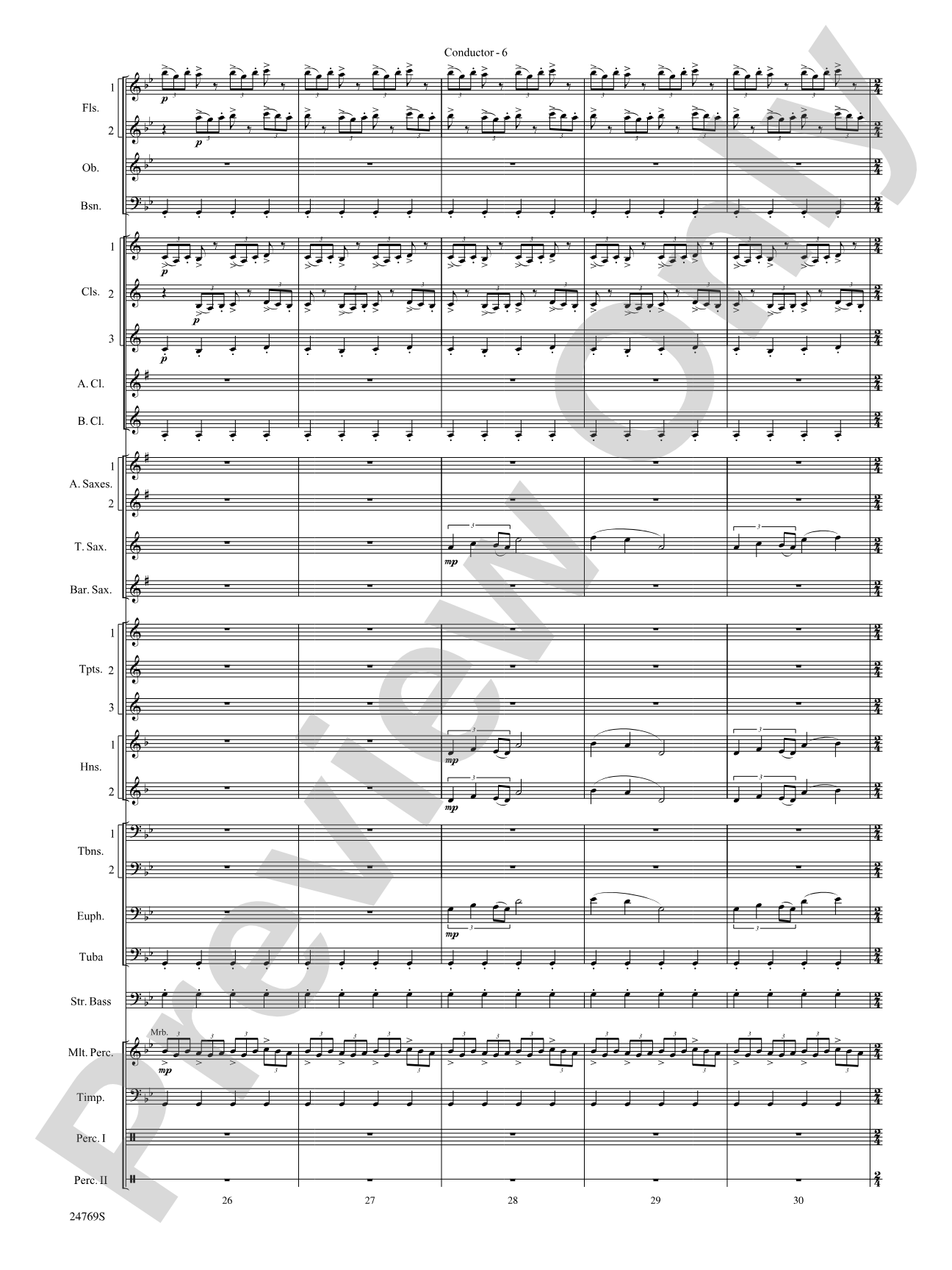 Silver Winds: Concert Band Conductor Score & Parts