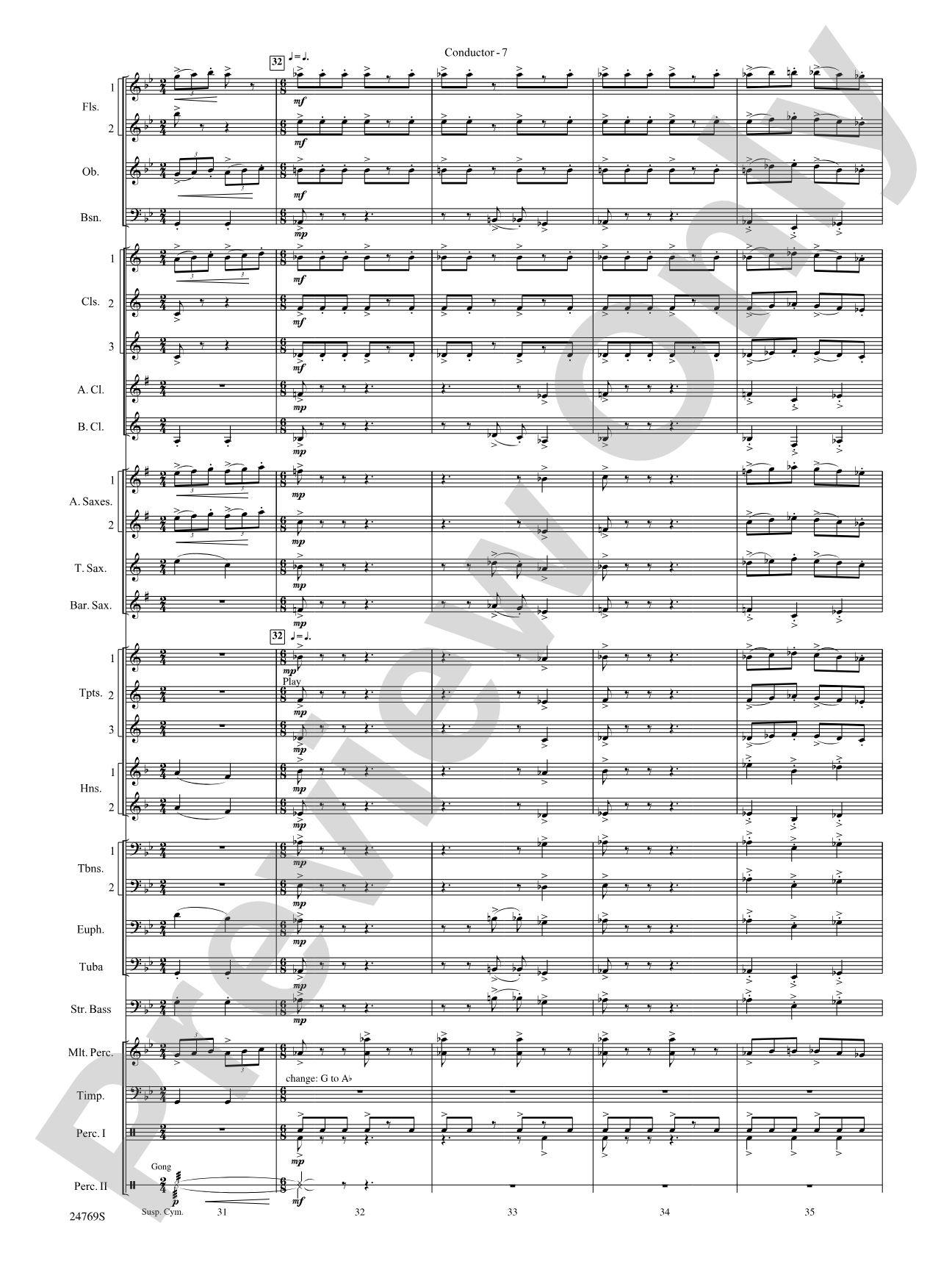 Silver Winds: Concert Band Conductor Score & Parts