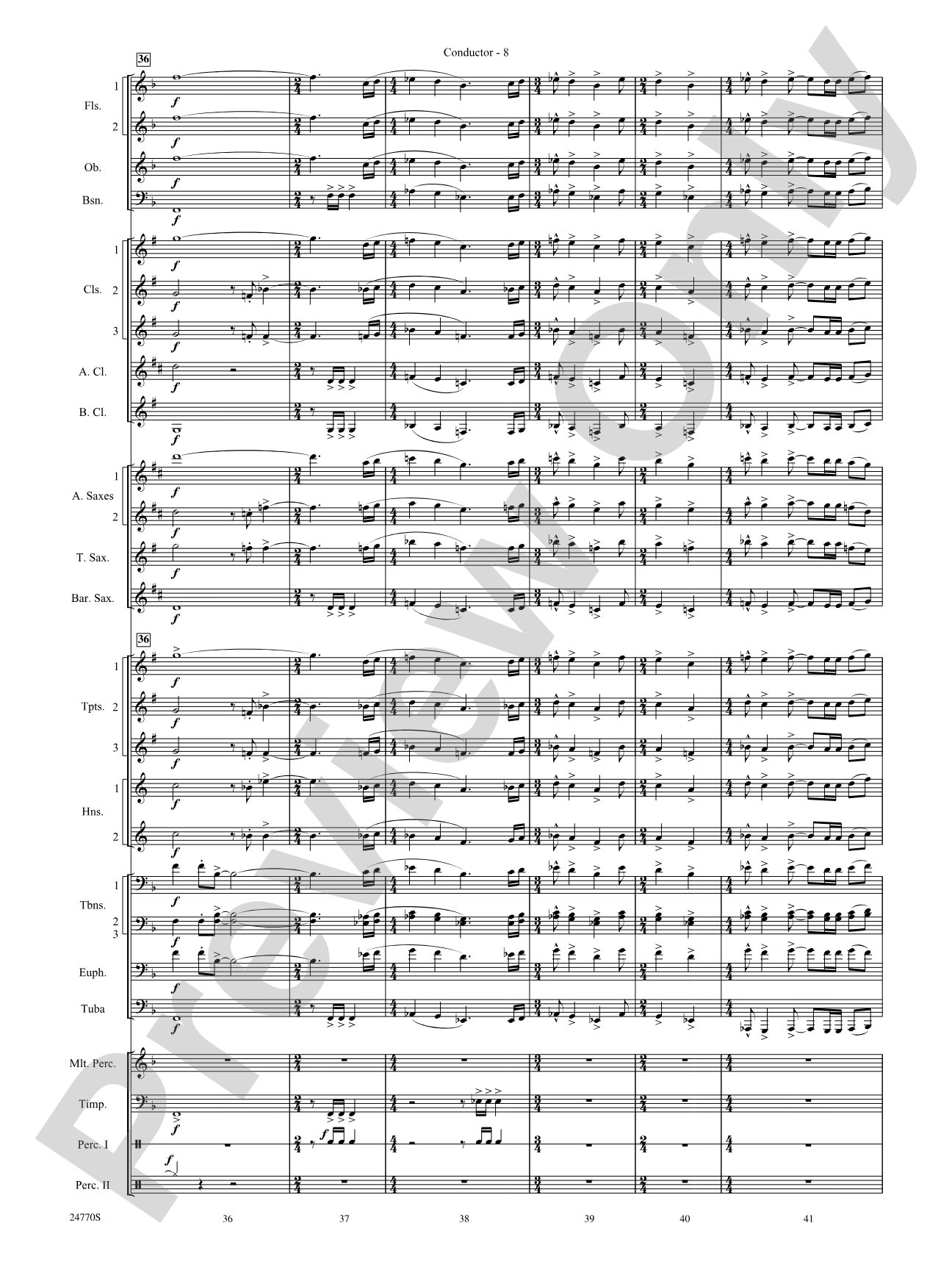 Flourish for a Celebration: Concert Band Conductor Score & Parts