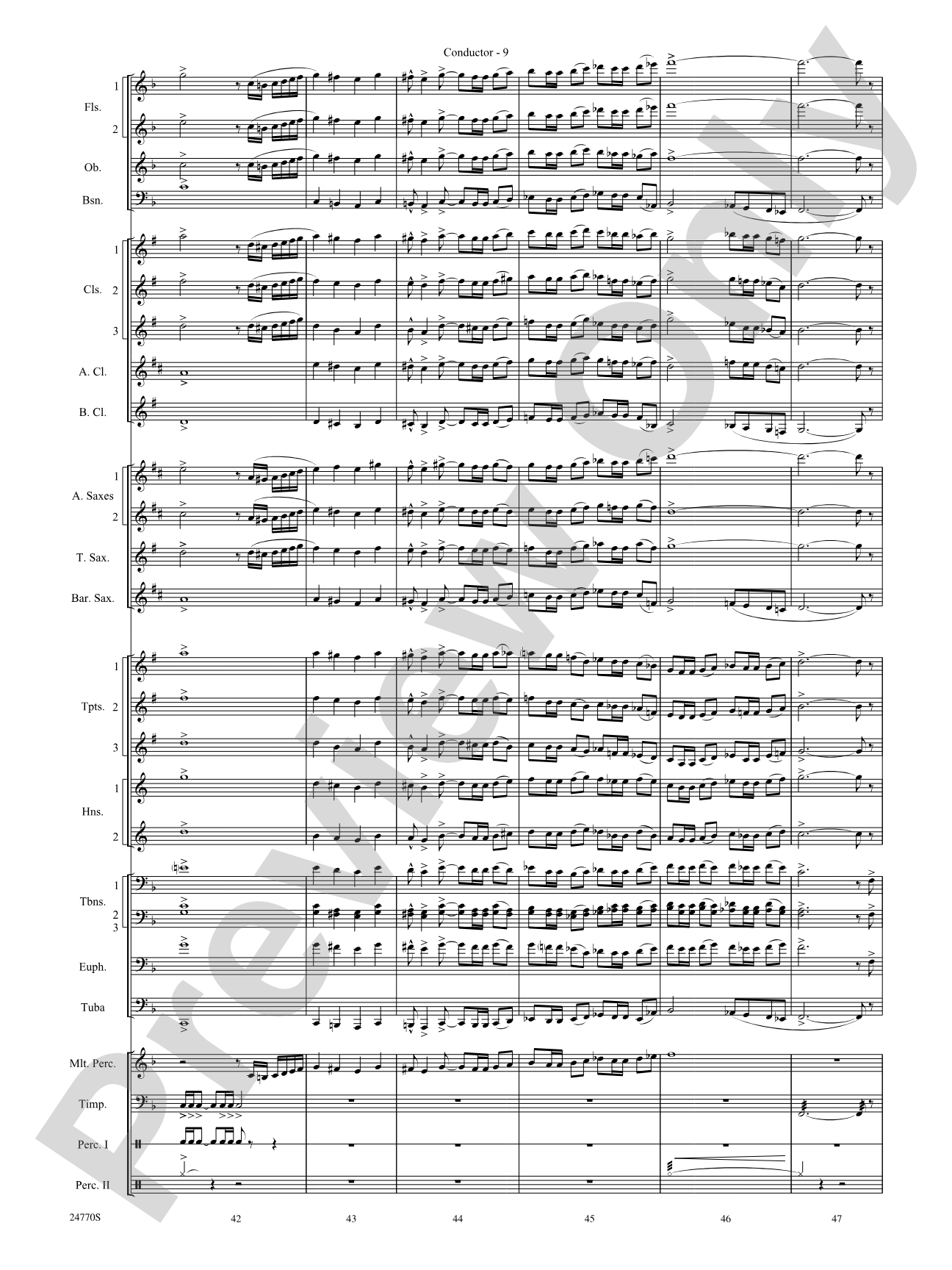 Flourish for a Celebration: Concert Band Conductor Score & Parts