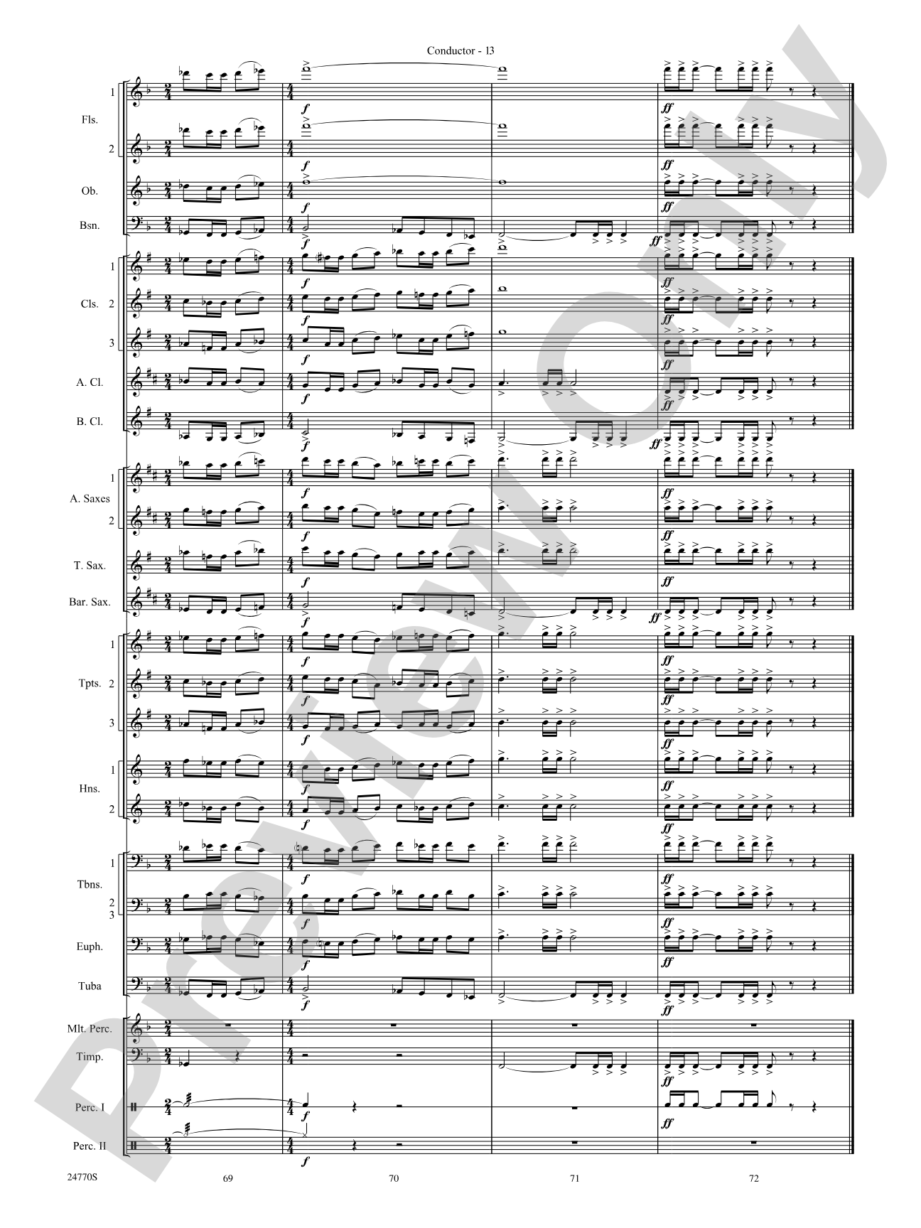 Flourish for a Celebration: Concert Band Conductor Score & Parts