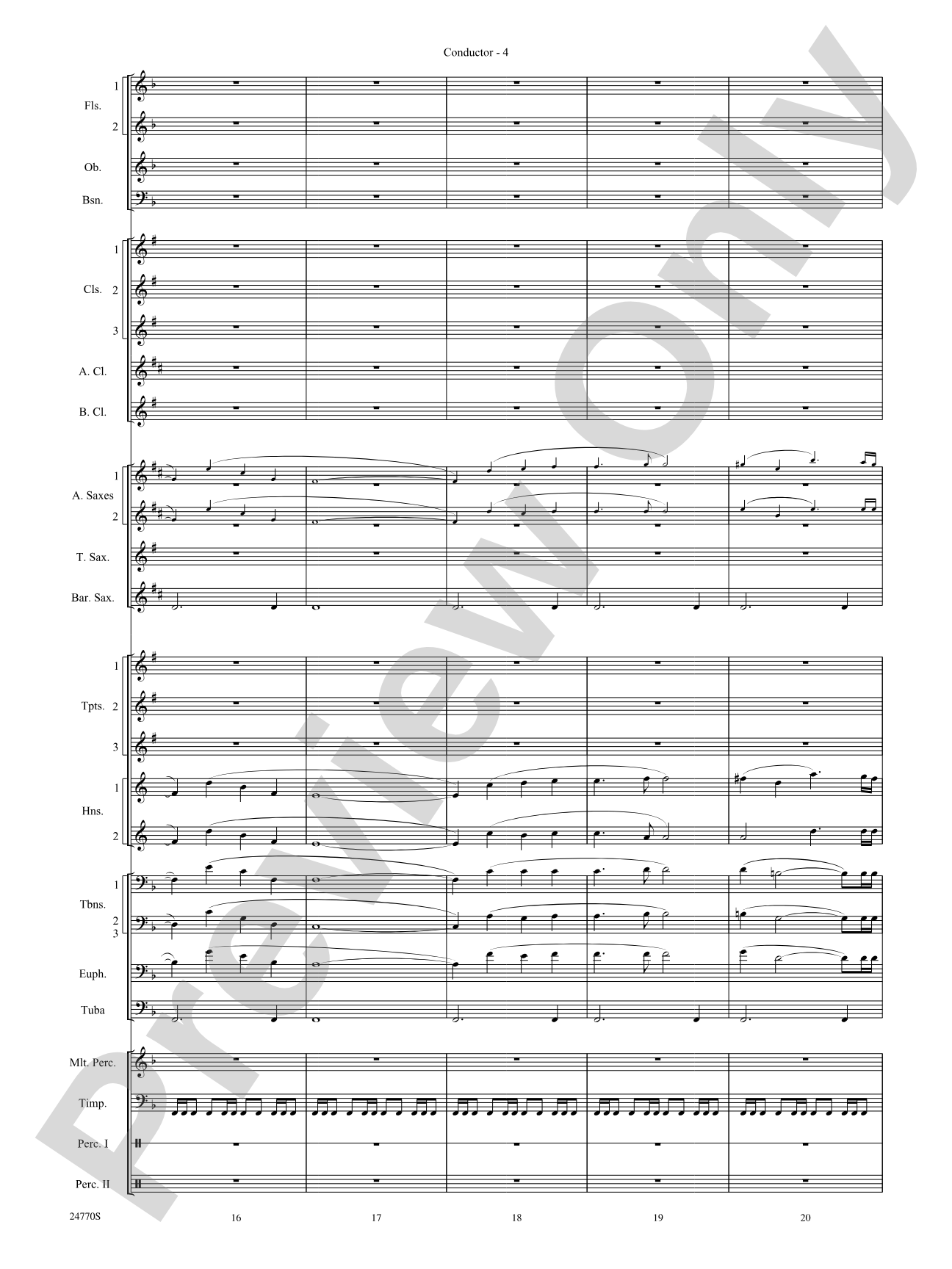 Flourish for a Celebration: Concert Band Conductor Score & Parts