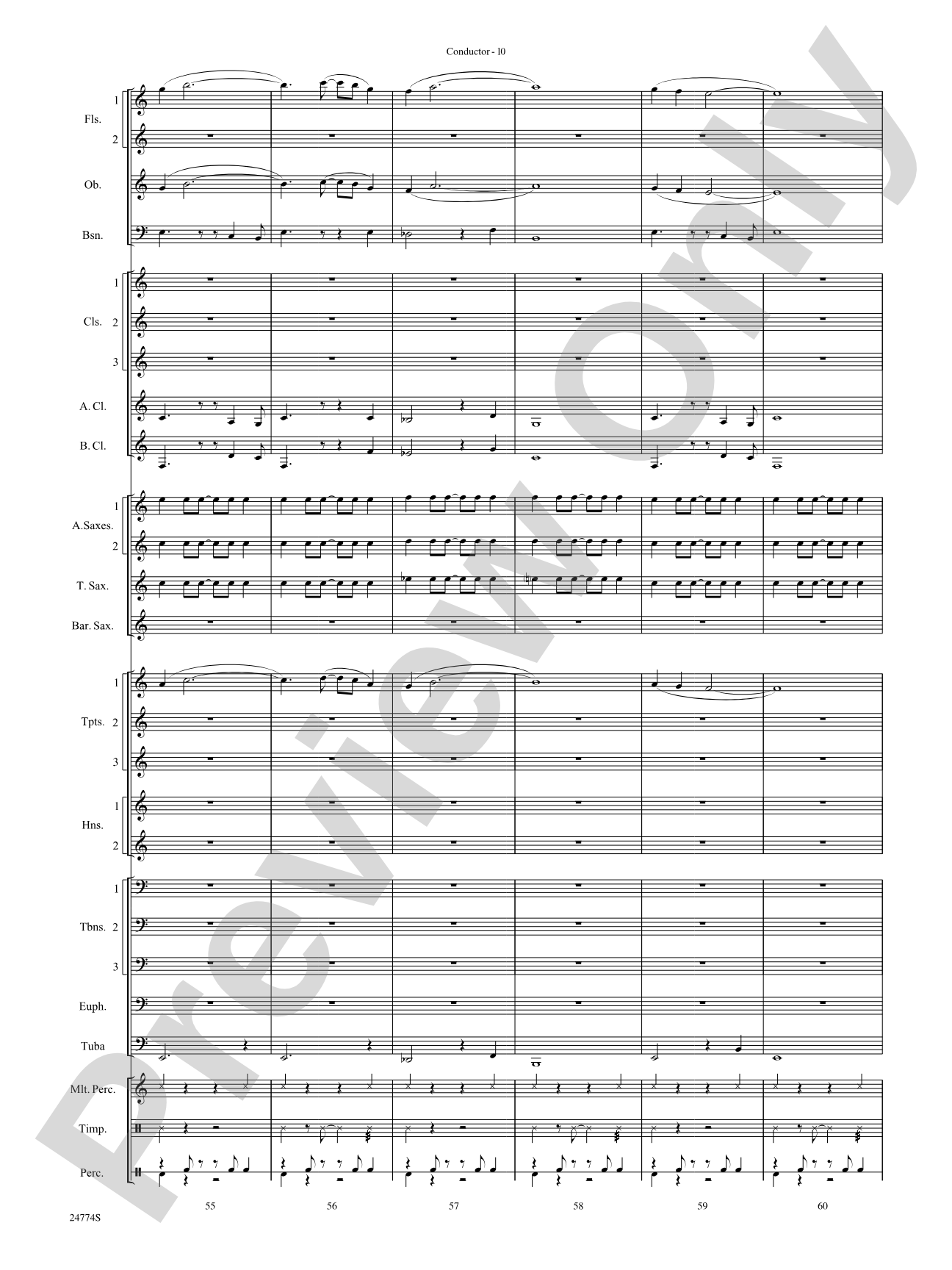 The Magnificent Seven: Concert Band Conductor Score & Parts