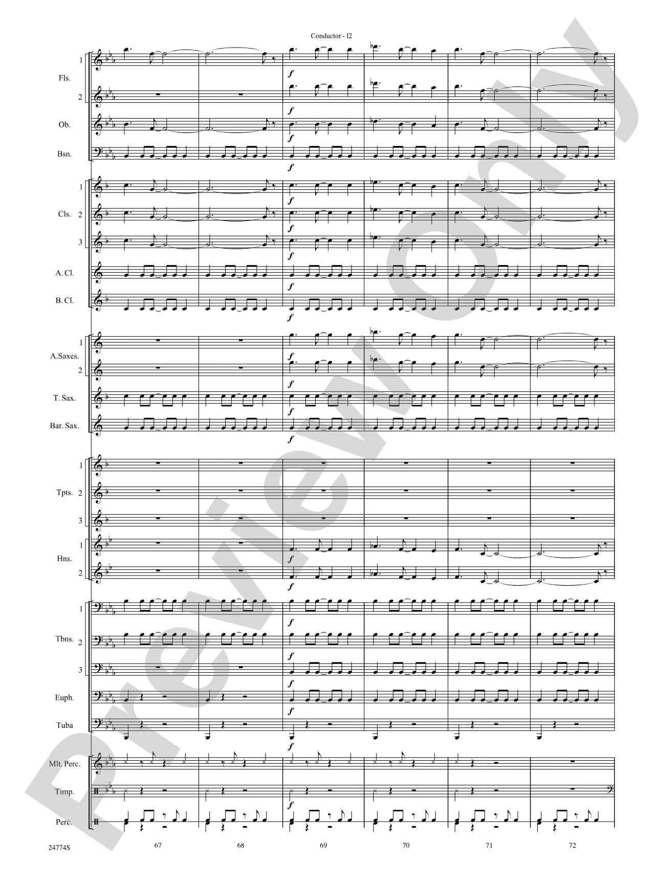 The Magnificent Seven: Concert Band Conductor Score & Parts