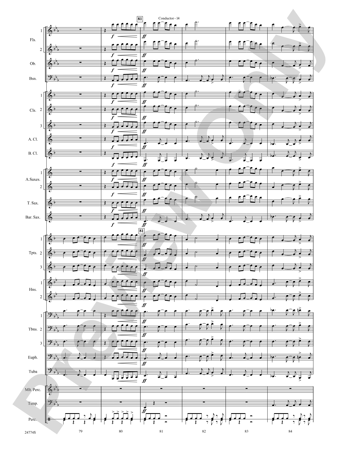 The Magnificent Seven: Concert Band Conductor Score & Parts