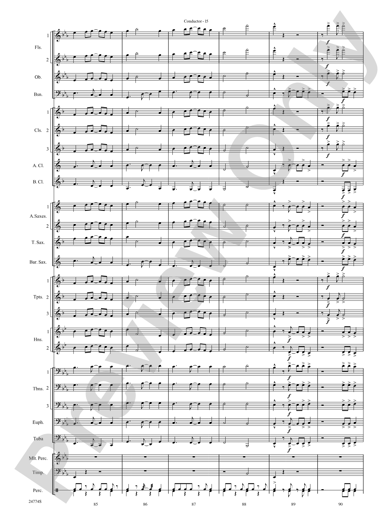 The Magnificent Seven: Concert Band Conductor Score & Parts