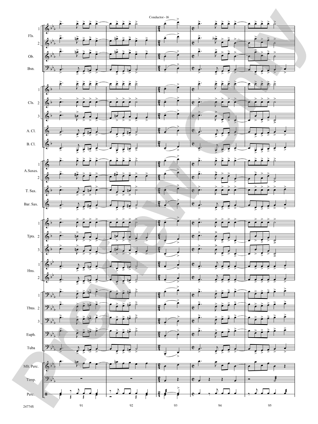 The Magnificent Seven: Concert Band Conductor Score & Parts